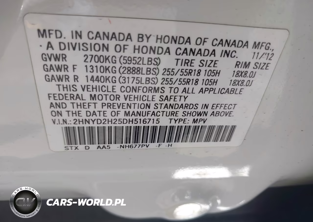 2013 Acura Mdx VIN:2HNYD2H25DH516715 - 9