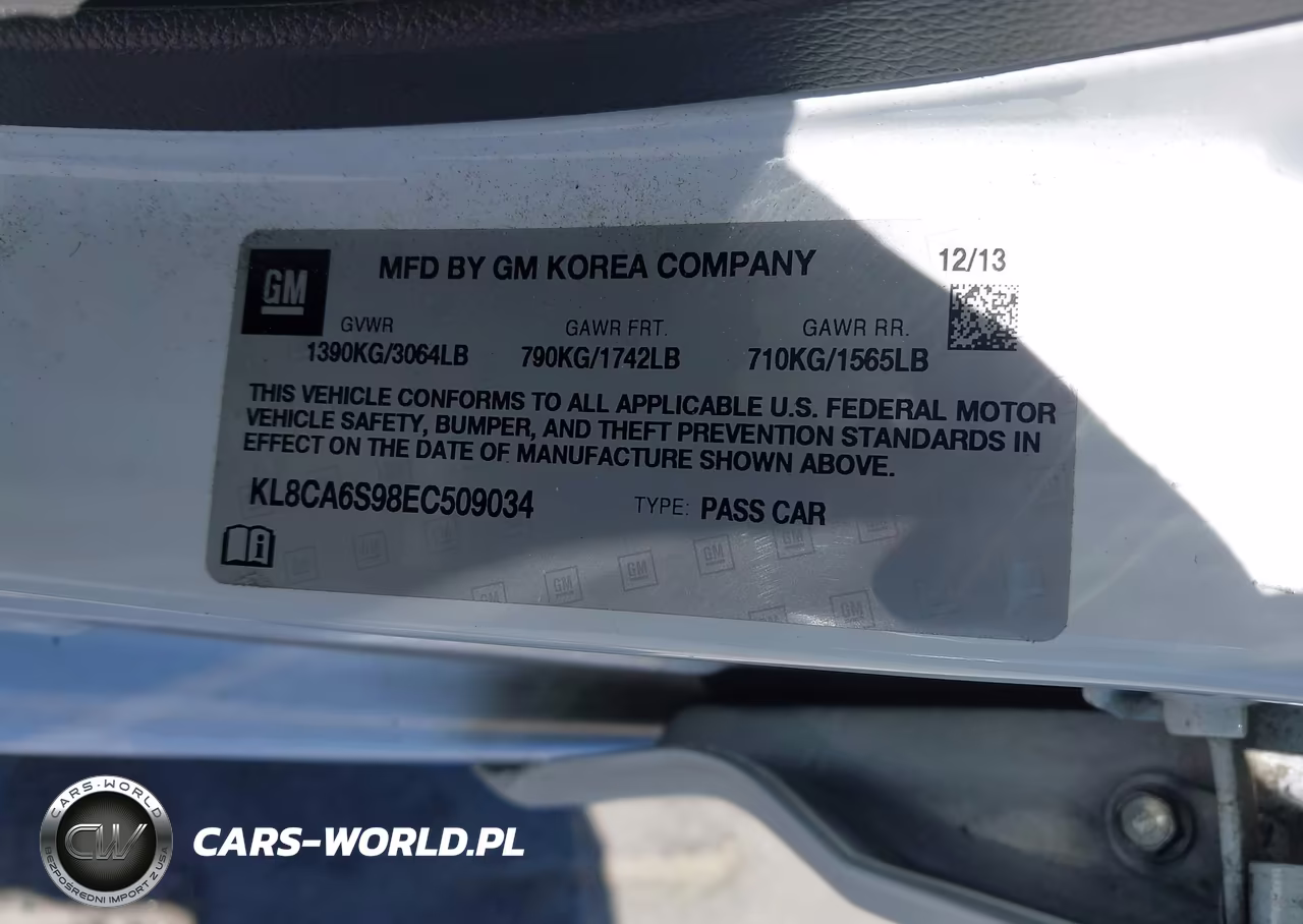 2014 Chevrolet Spark Ls Manual VIN:KL8CA6S98EC509034 - 9