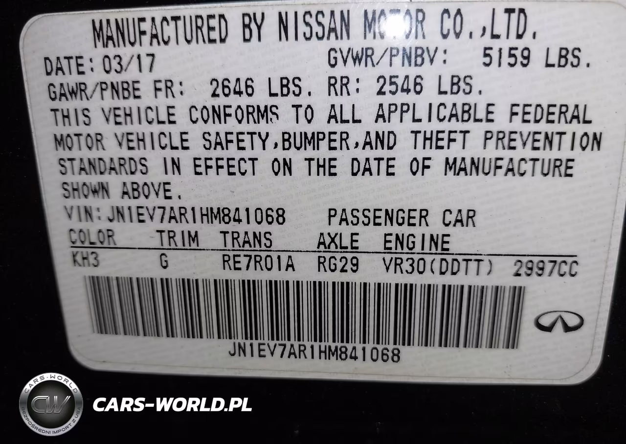 2017 Infiniti Q50 3.0T Signature Edition VIN:JN1EV7AR1HM841068 - 9