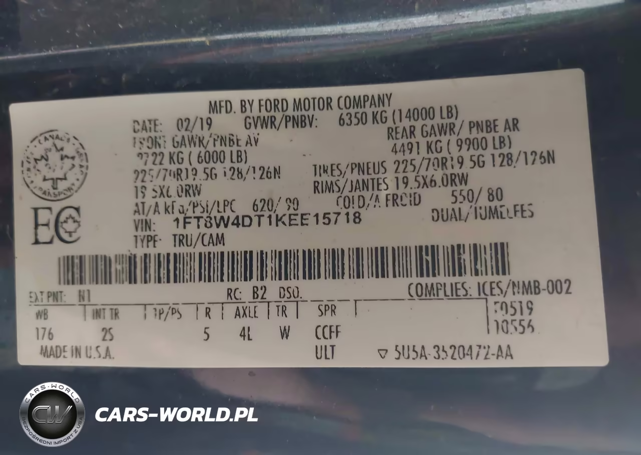 2019 Ford F-450 Xlt VIN:1FT8W4DT1KEE15718 - 8