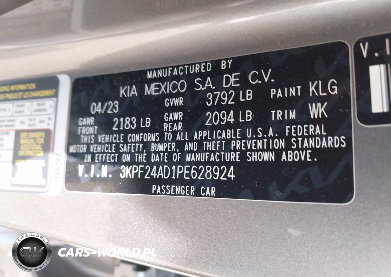 2023 Kia Forte Lxs VIN:3KPF24AD1PE628924 - 9