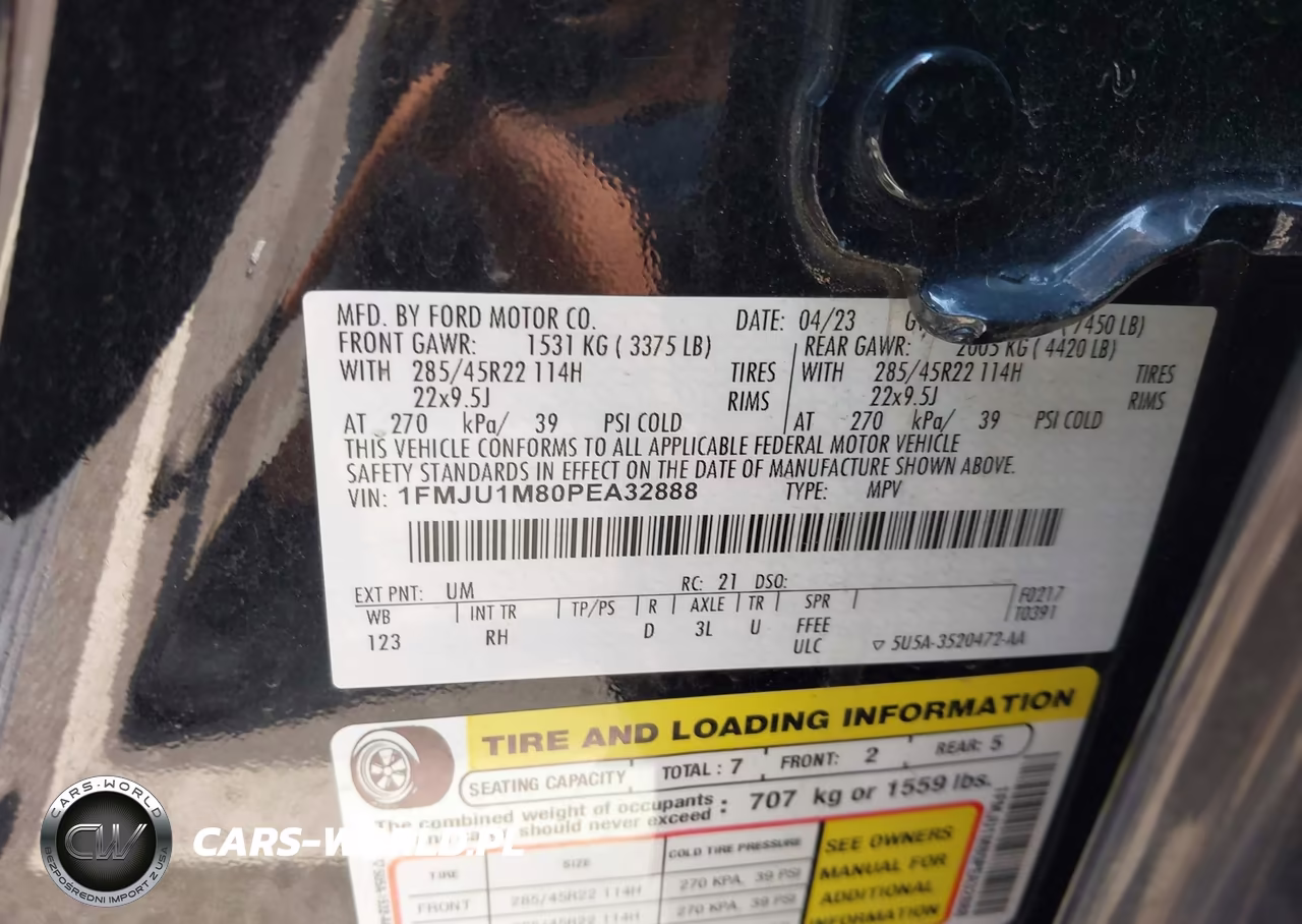 2023 Ford Expedition Platinum VIN:1FMJU1M80PEA32888 - 9