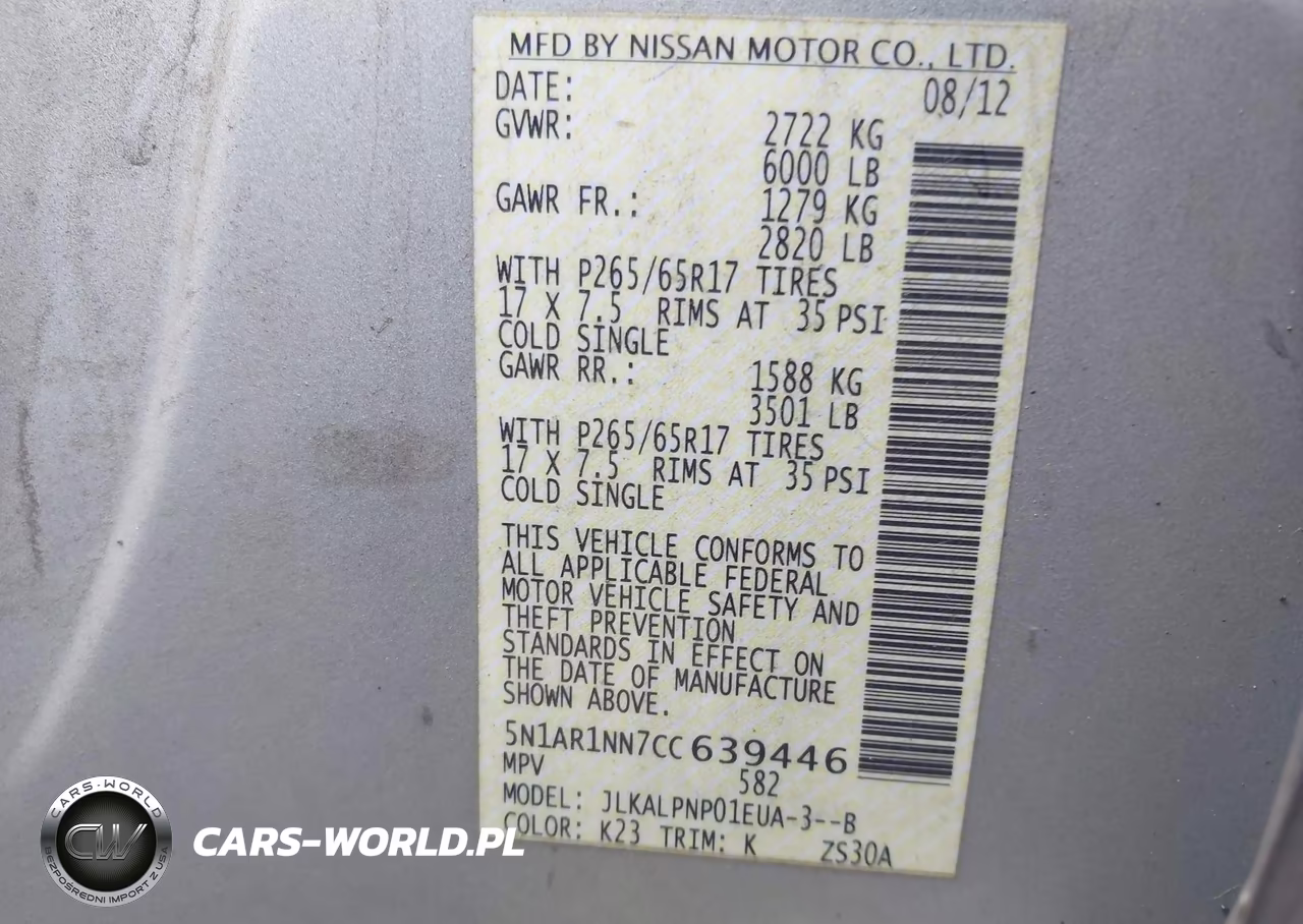 2012 Nissan Pathfinder Silver VIN:5N1AR1NN7CC639446 - 9