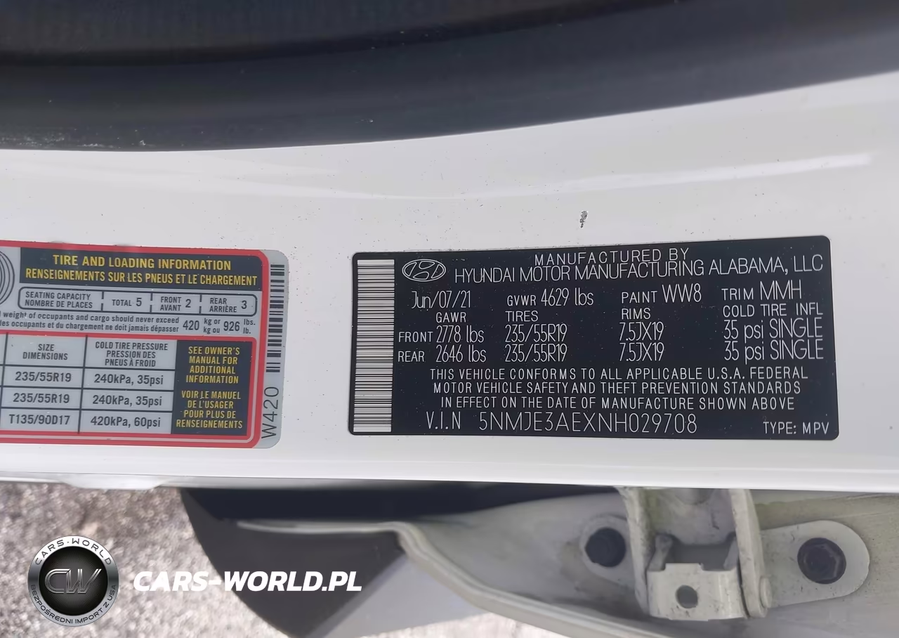 2022 Hyundai Tucson Limited VIN:5NMJE3AEXNH029708 - 9