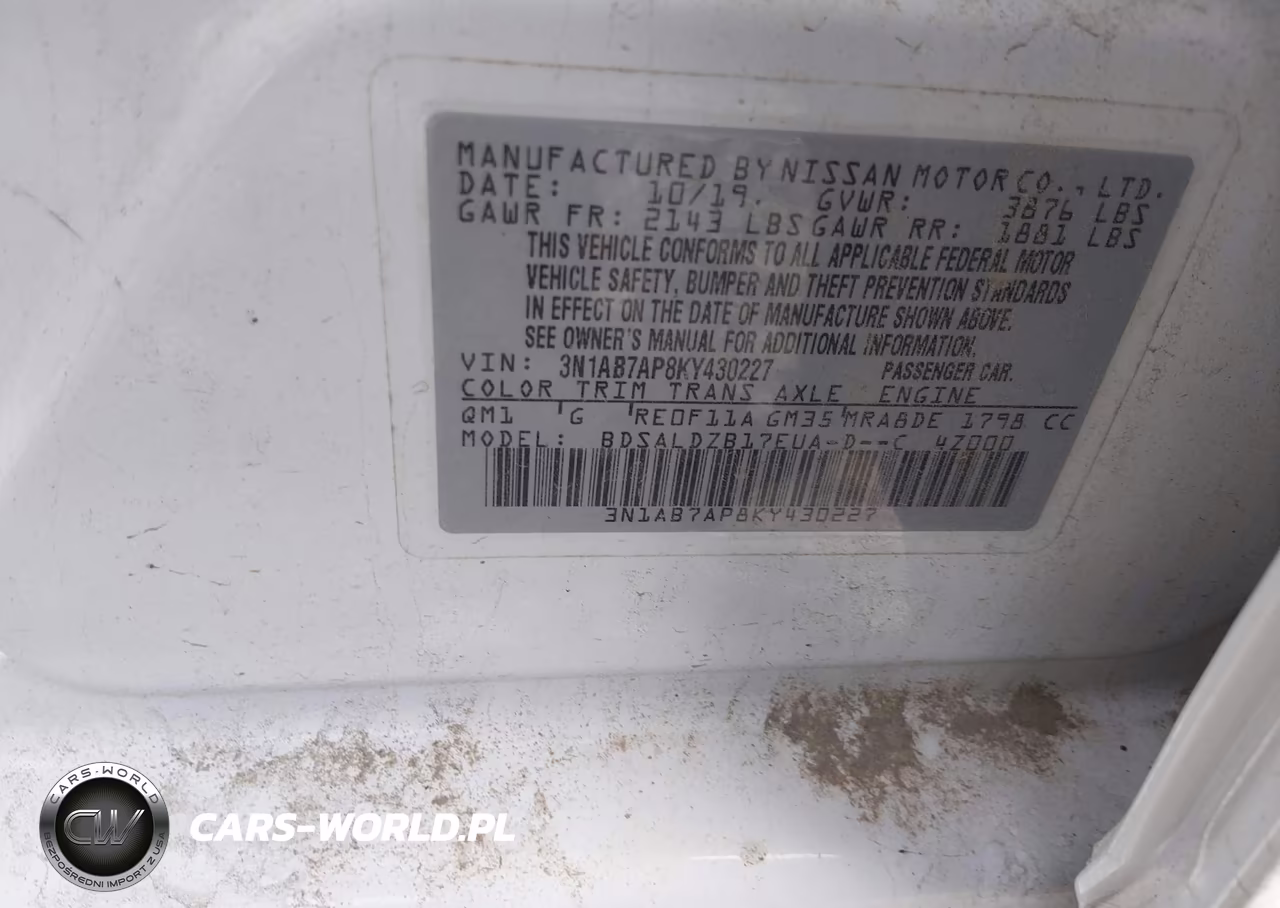 2019 Nissan Sentra Sv VIN:3N1AB7AP8KY430227 - 9