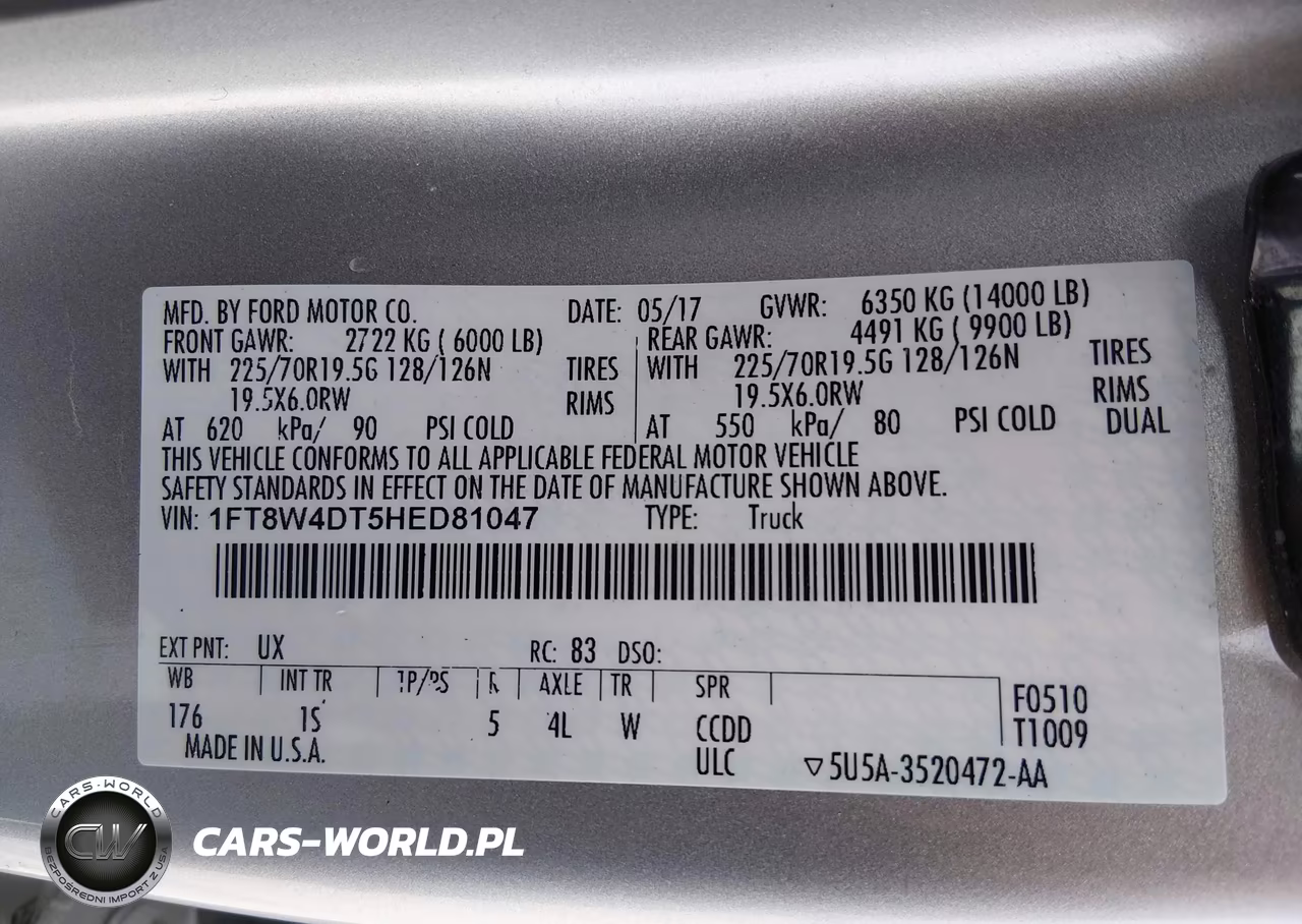 2017 Ford F-450 Xl VIN:1FT8W4DT5HED81047 - 9