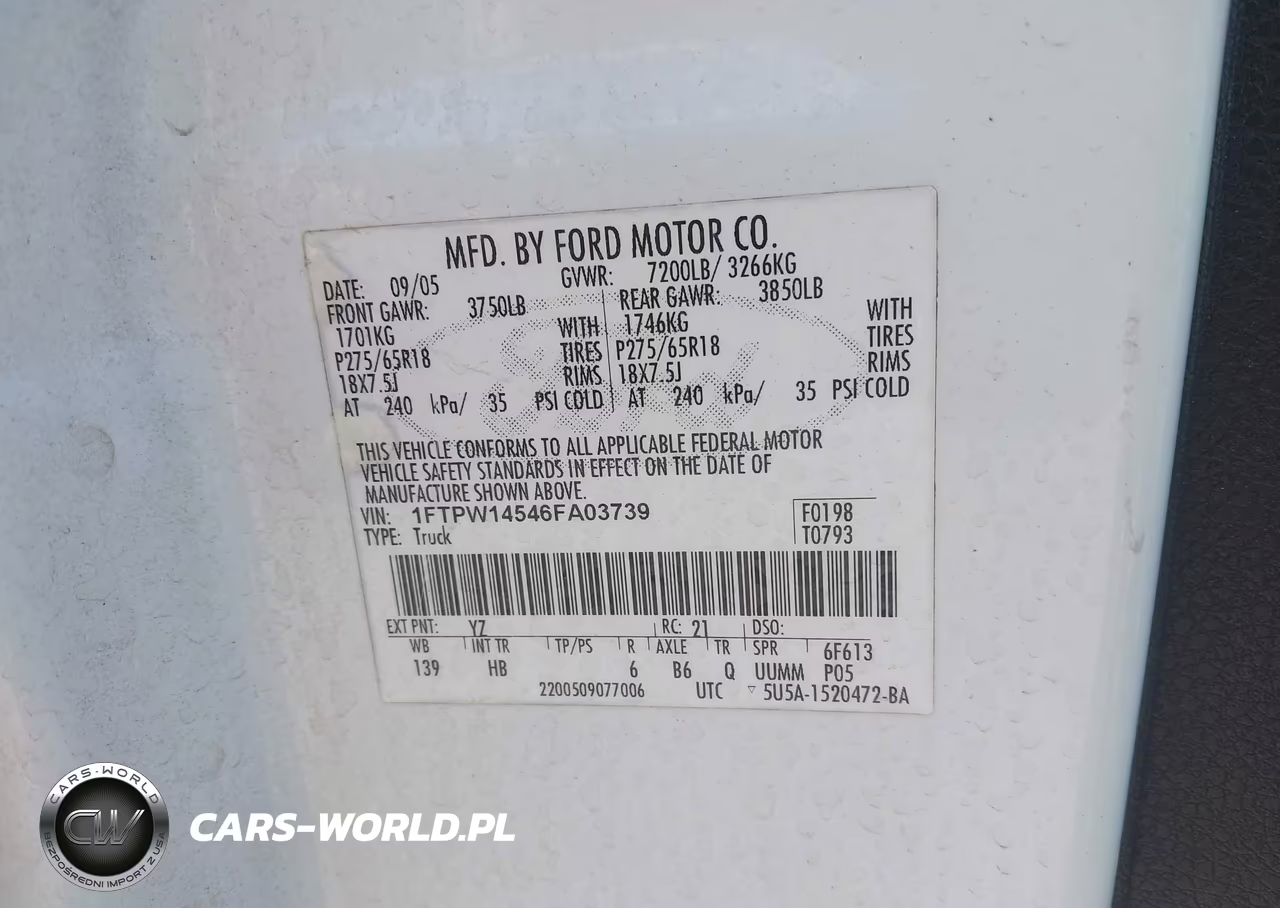 2006 Ford F-150 Fx4-Lariat-Xlt VIN:1FTPW14546FA03739 - 9