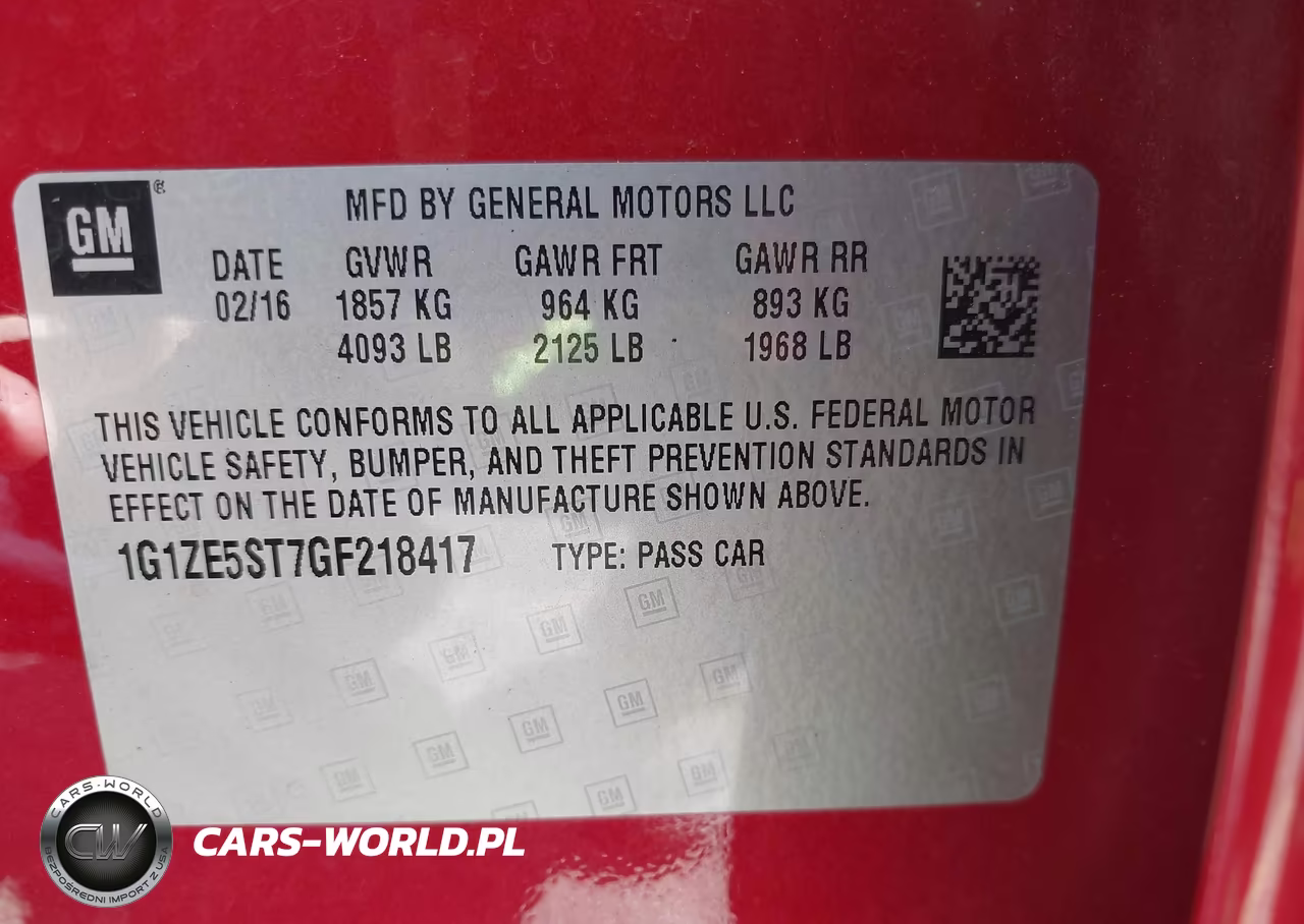 2016 Chevrolet Malibu 1Lt VIN:1G1ZE5ST7GF218417 - 9