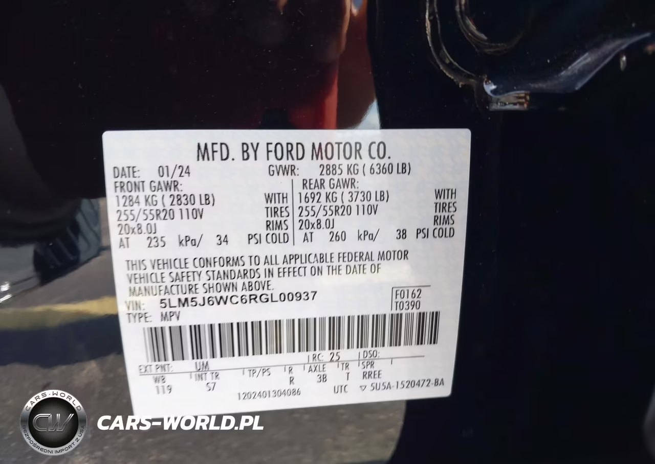 2024 Lincoln Aviator Premiere VIN:5LM5J6WC6RGL00937 - 9
