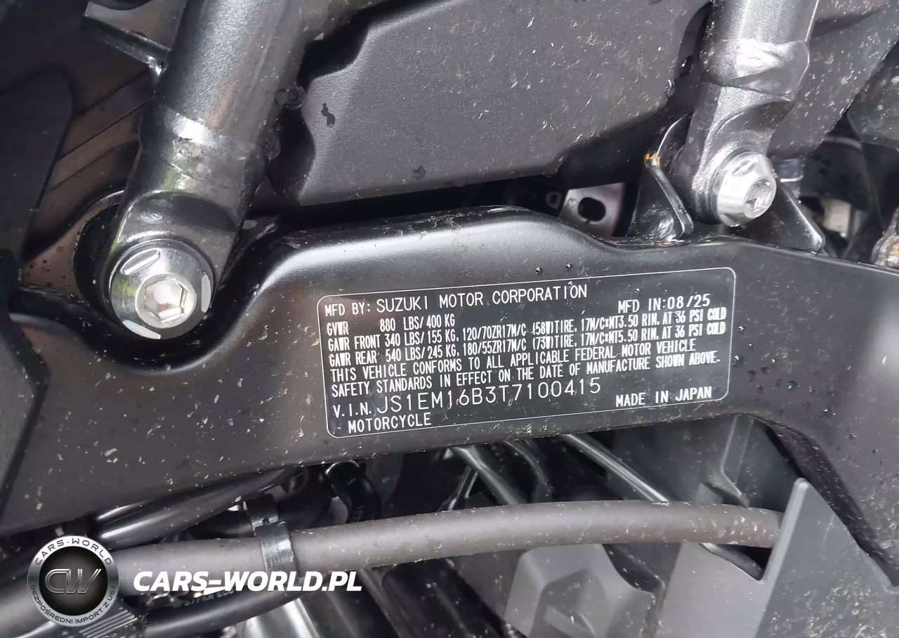 2026 Suzuki Gsx800 Tt VIN:JS1EM16B3T7100415 - 10