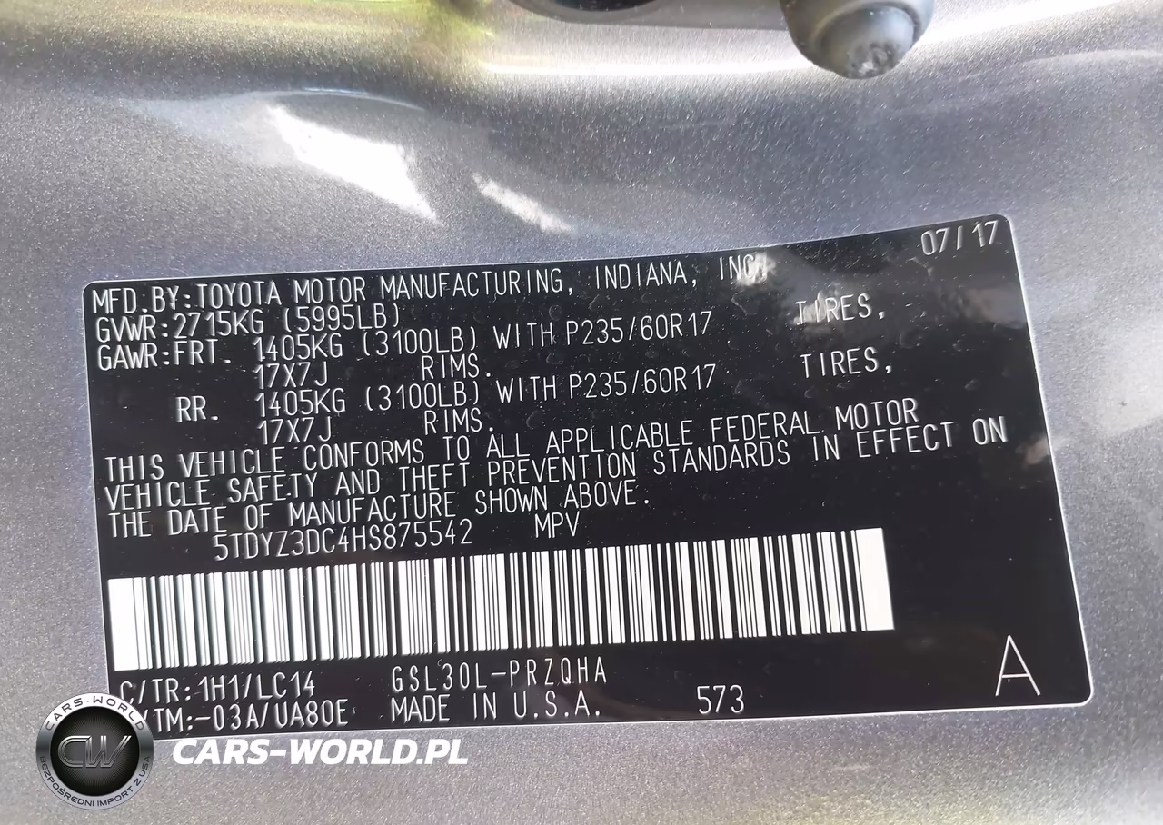 2017 Toyota Sienna Xle 8 Passenger VIN:5TDYZ3DC4HS875542 - 9