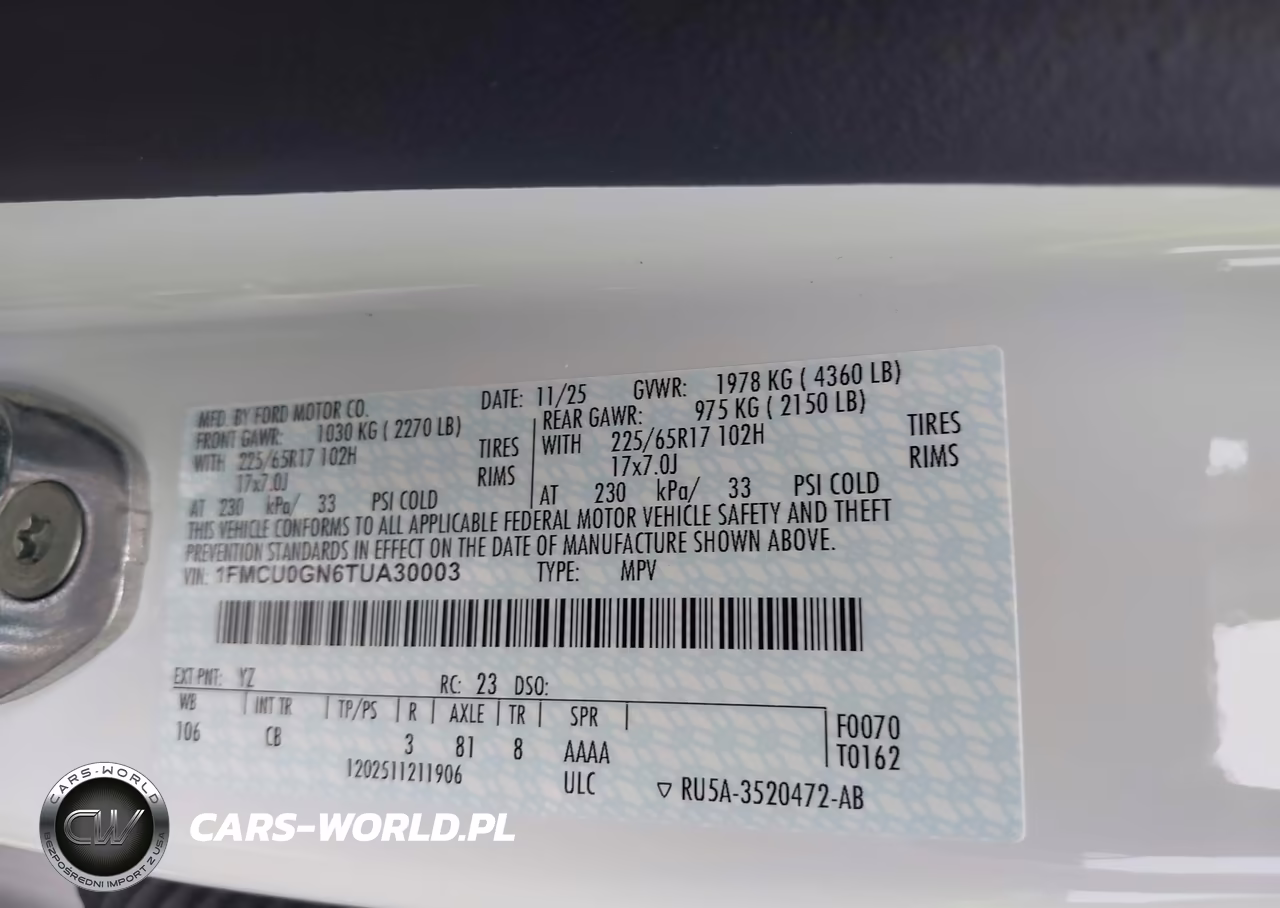 2026 Ford Escape Active VIN:1FMCU0GN6TUA30003 - 9