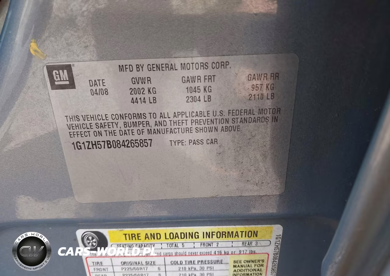 2008 Chevrolet Malibu Lt W-1Lt VIN:1G1ZH57B084265857 - 9