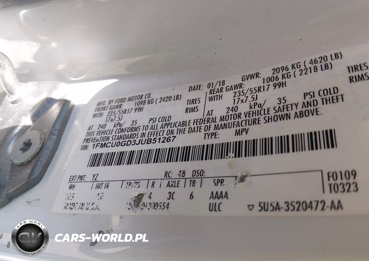 2018 Ford Escape Se VIN:1FMCU0GD3JUB51267 - 9