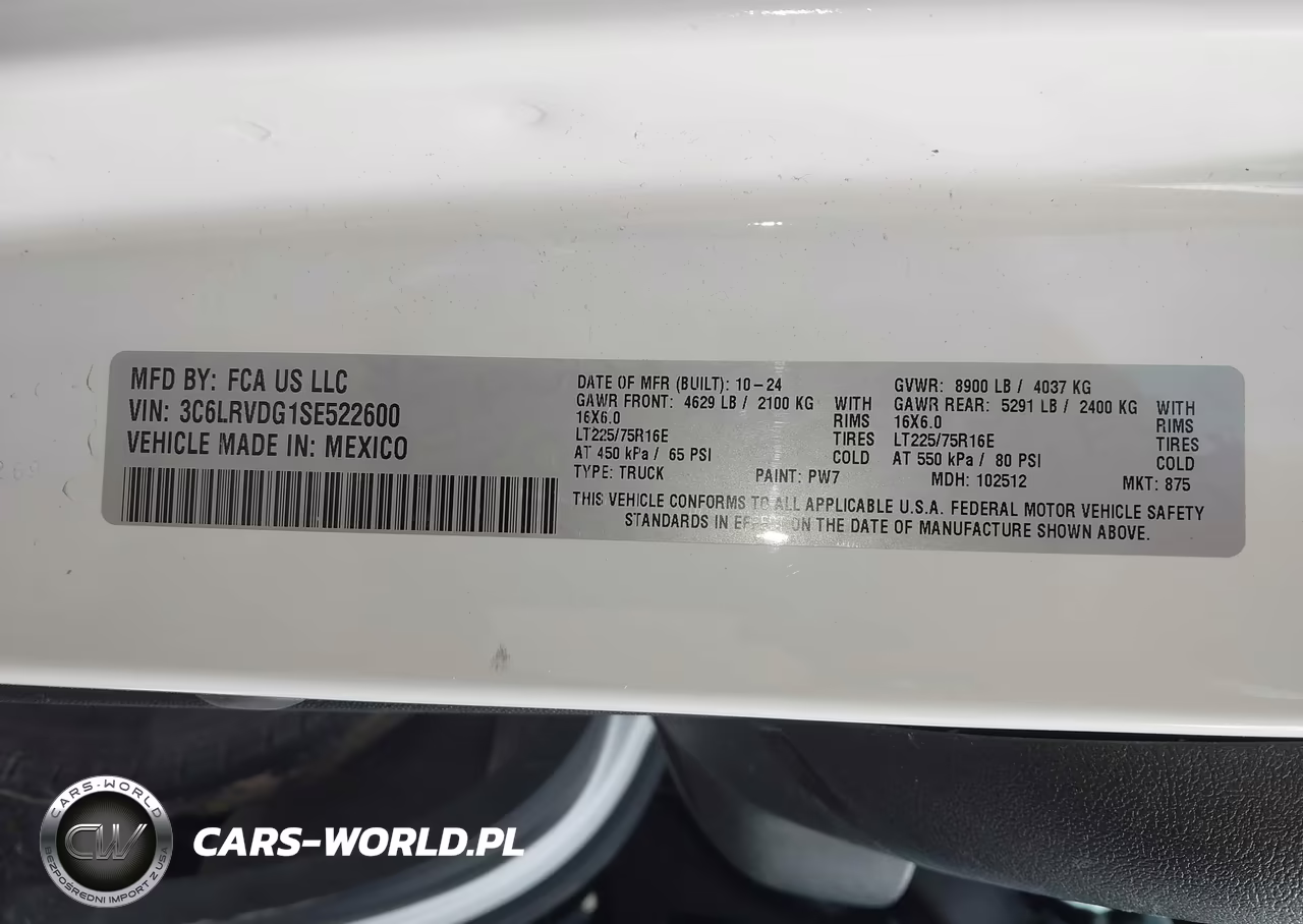 2025 Ram Promaster 2500 Tradesman High Roof 159 Wb W-Pass Seat VIN:3C6LRVDG1SE522600 - 9