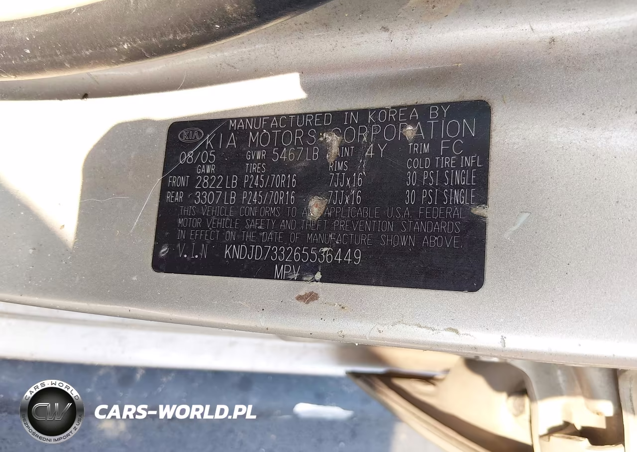 2006 Kia Sorento Ex-Lx VIN:KNDJD733265536449 - 9
