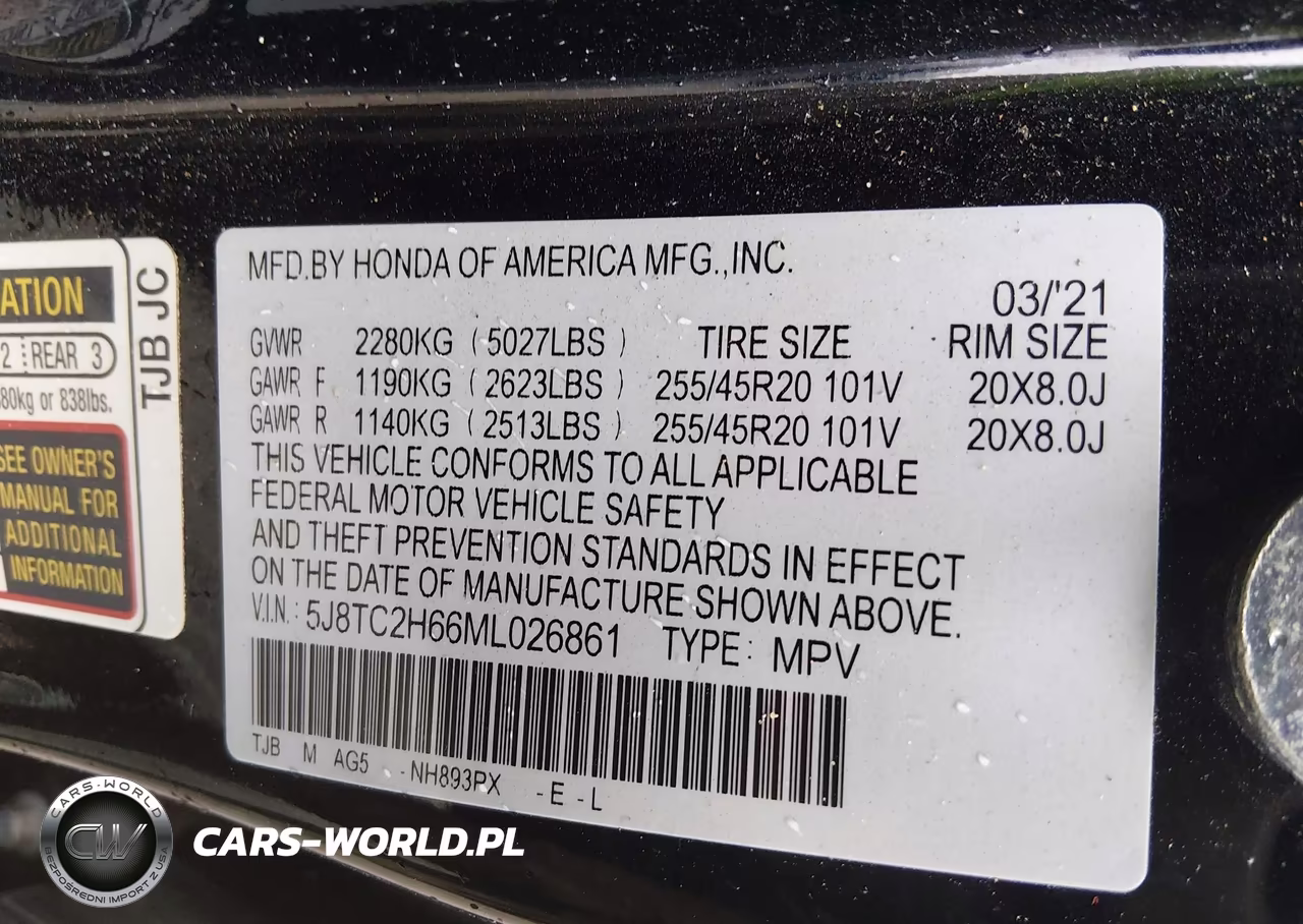 2021 Acura Rdx A-Spec Package VIN:5J8TC2H66ML026861 - 9