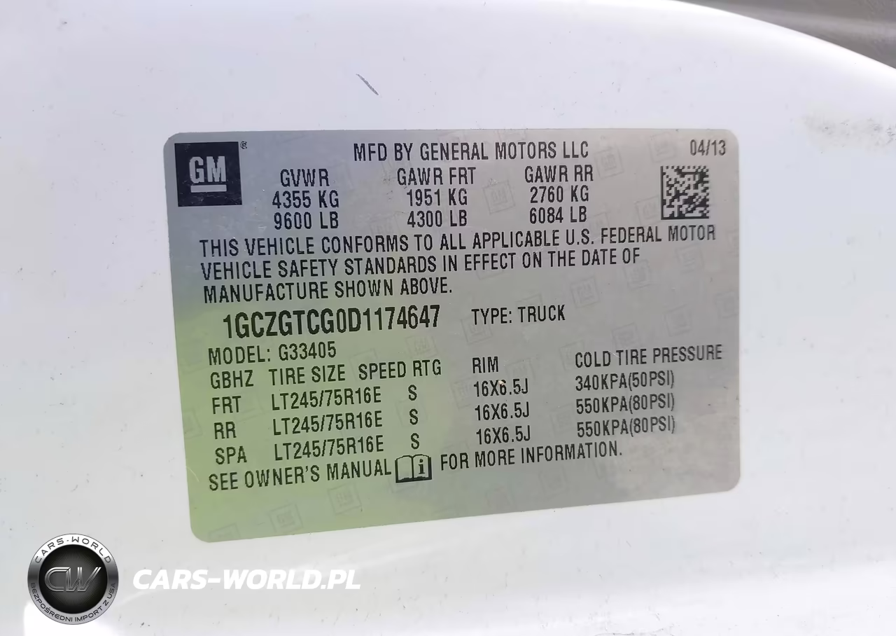 2013 Chevrolet Express 3500 Work Van VIN:1GCZGTCG0D1174647 - 9