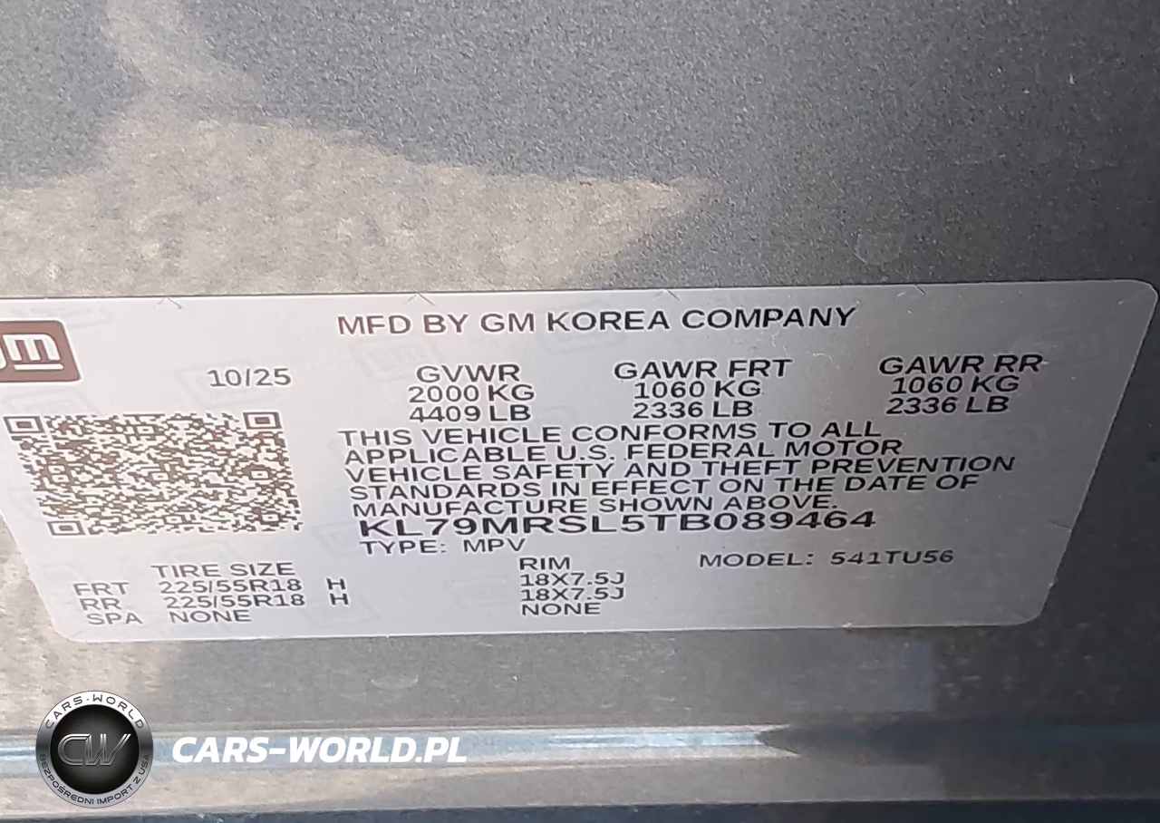2026 Chevrolet Trailblazer Awd Lt VIN:KL79MRSL5TB089464 - 9