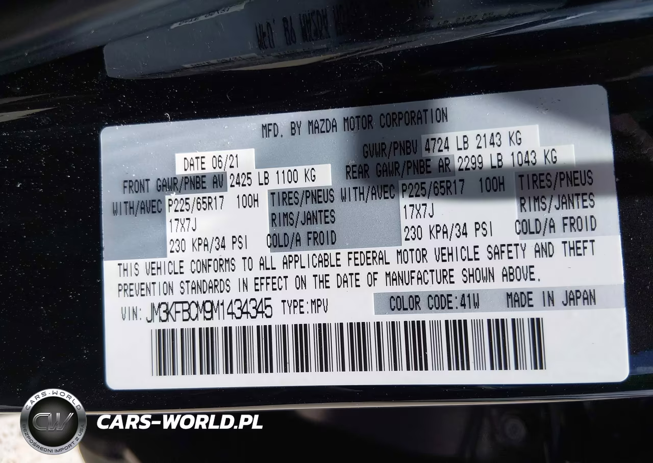2021 Mazda Cx-5 Touring VIN:JM3KFBCM9M1434345 - 9