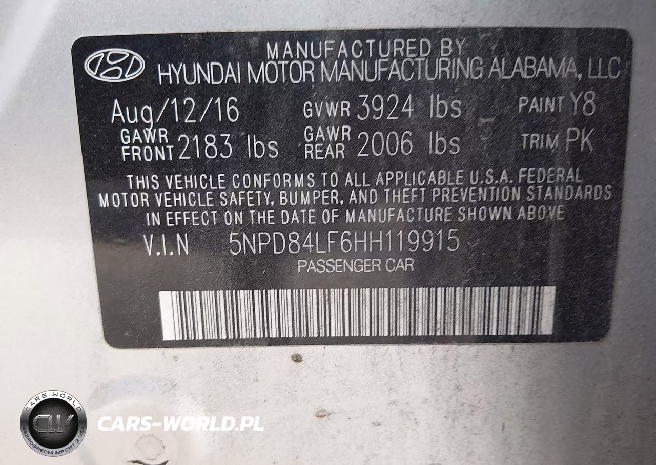 2017 Hyundai Elantra Se VIN:5NPD84LF6HH119915 - 9