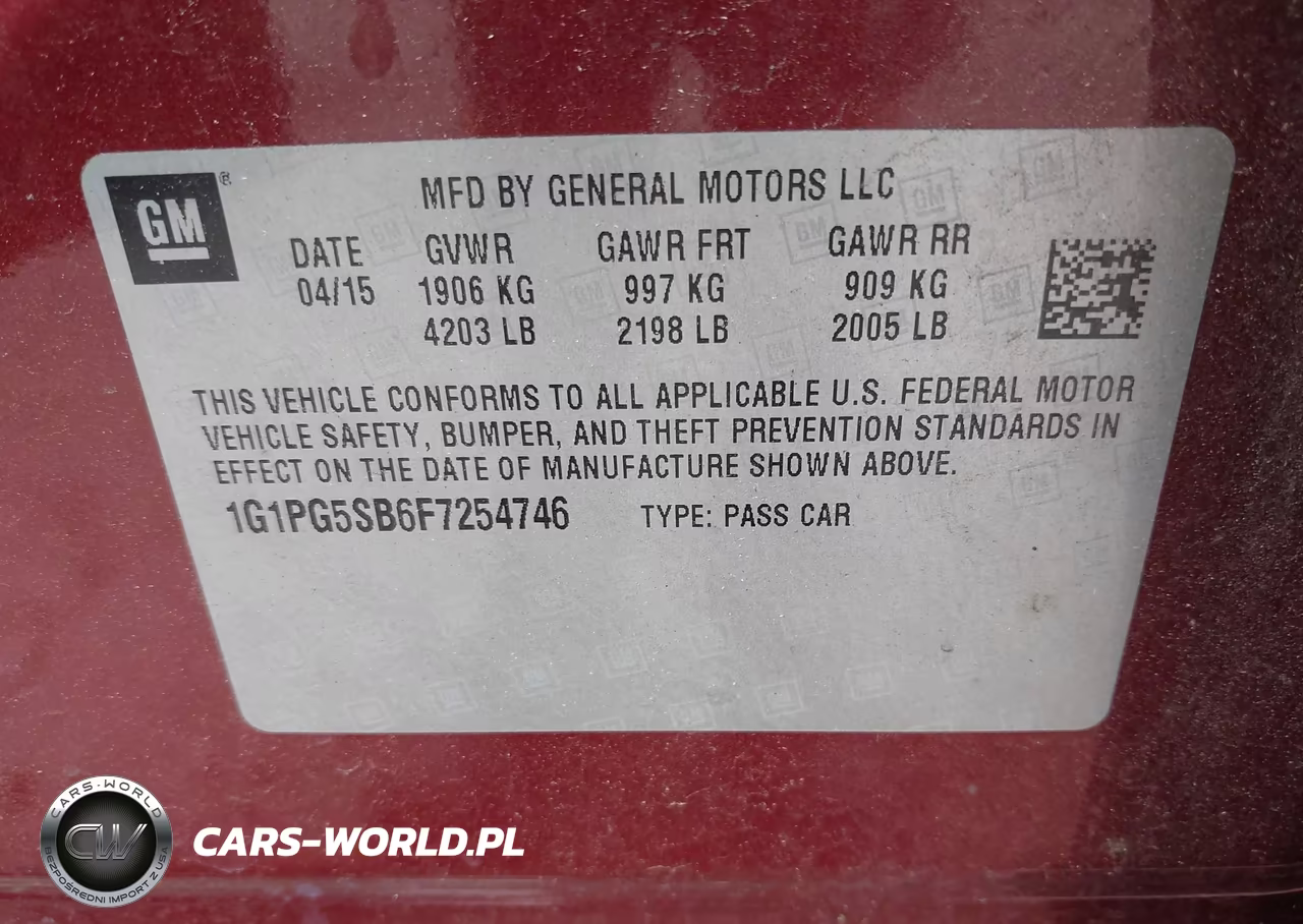2015 Chevrolet Cruze Ltz VIN:1G1PG5SB6F7254746 - 9