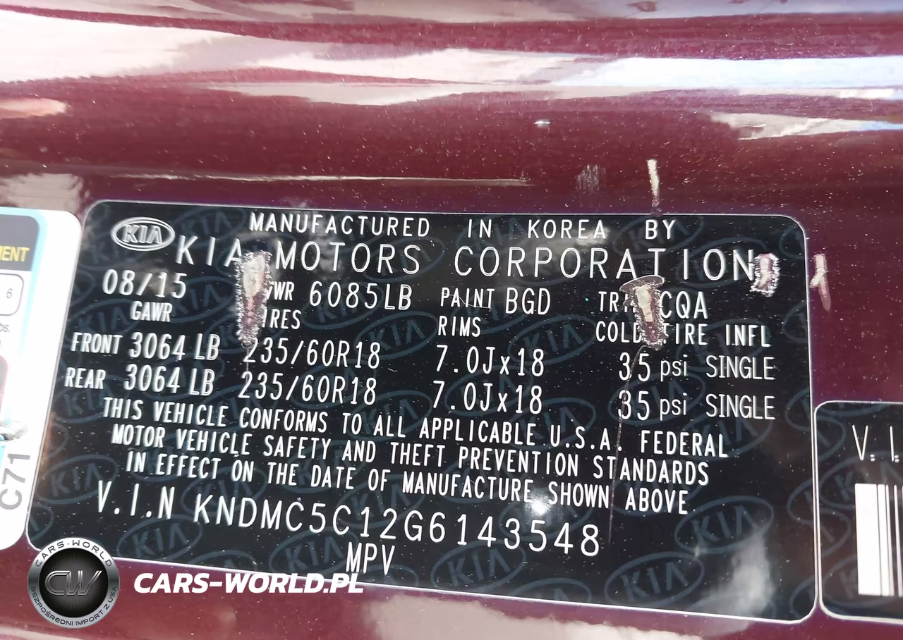 2016 Kia Sedona Sx VIN:KNDMC5C12G6143548 - 9
