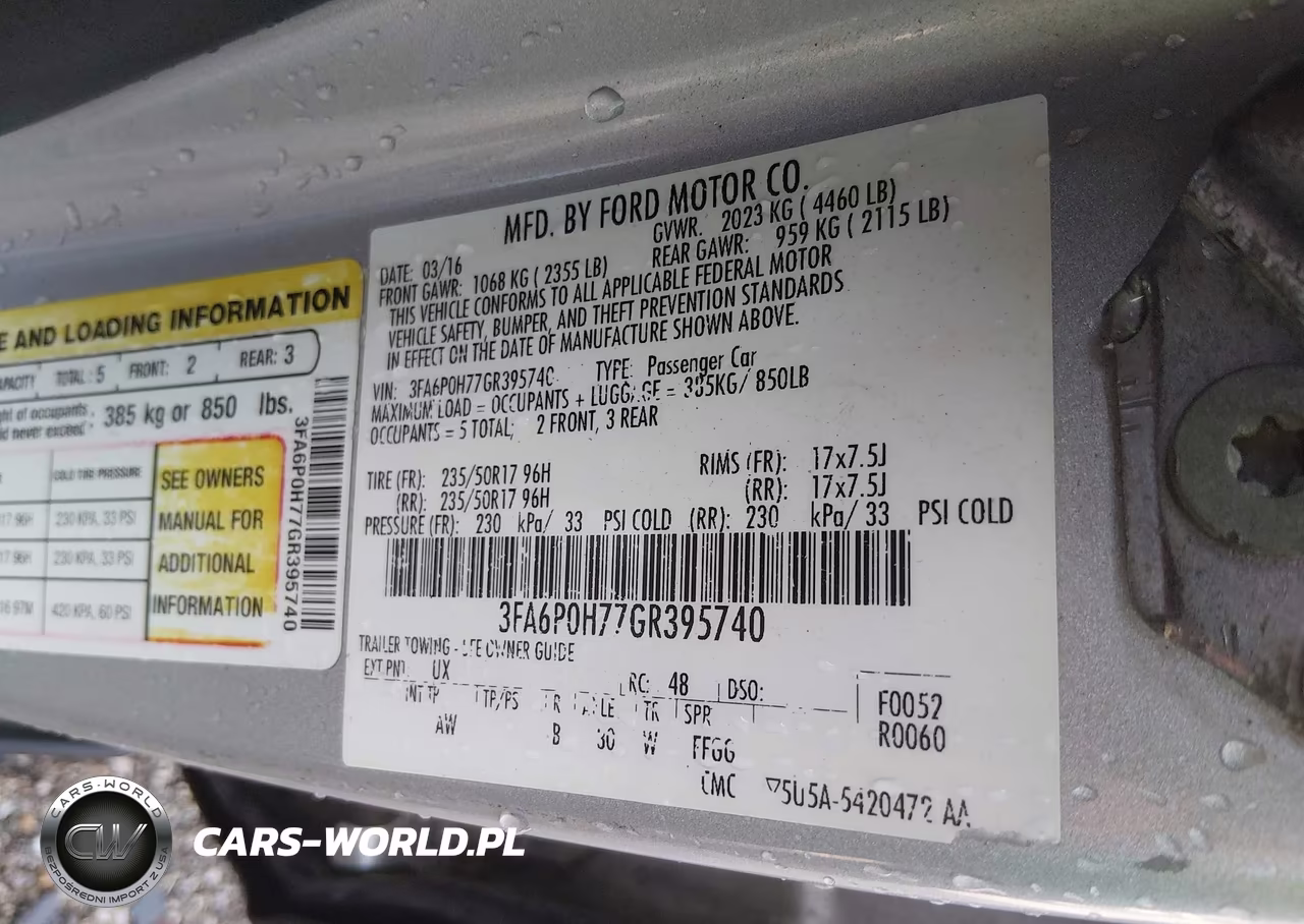 2016 Ford Fusion Se VIN:3FA6P0H77GR395740 - 9