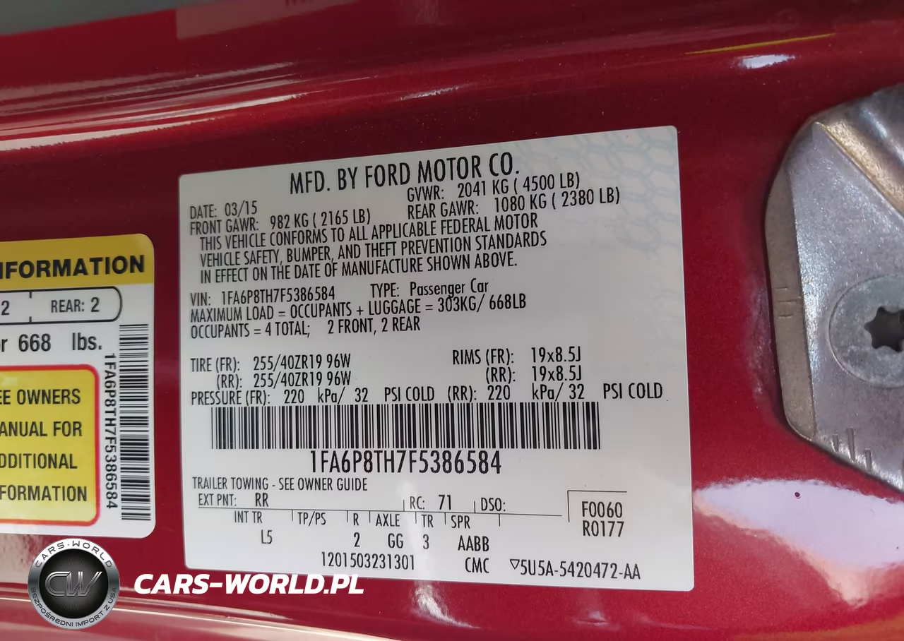 2015 Ford Mustang Ecoboost VIN:1FA6P8TH7F5386584 - 9
