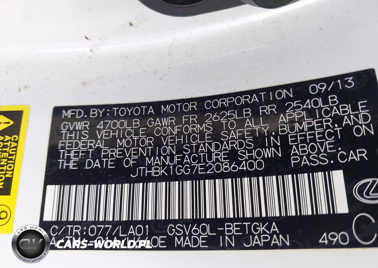 2014 Lexus Es 350 VIN:JTHBK1GG7E2086400 - 9