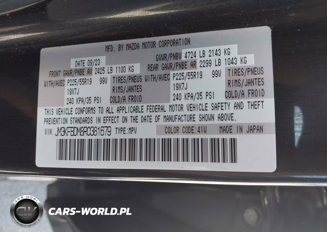 2024 Mazda Cx-5 2.5 S Premium VIN:JM3KFBDM8R0381679 - 9