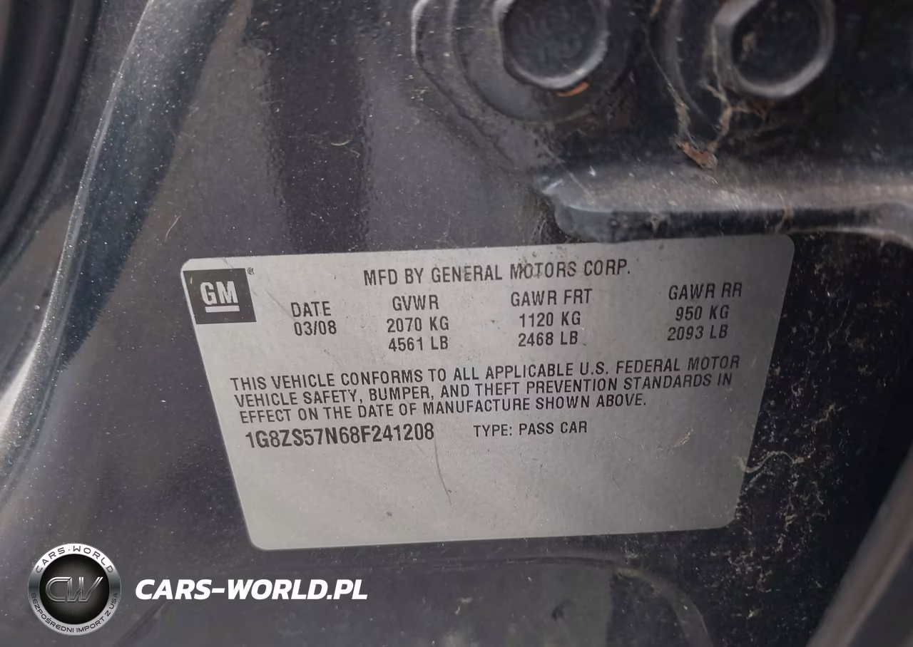 2008 Saturn Aura Xe VIN:1G8ZS57N68F241208 - 9