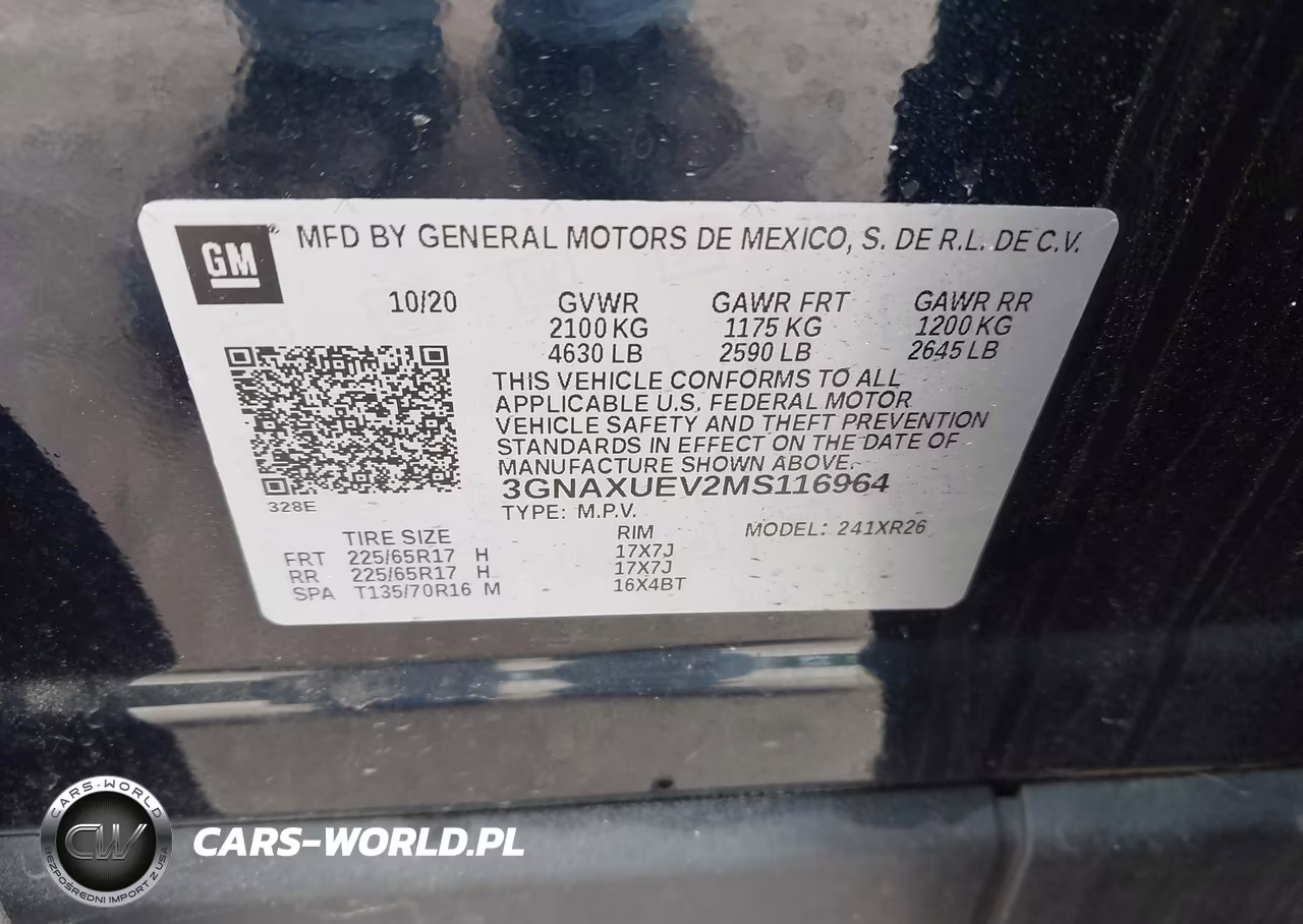 2021 Chevrolet Equinox Awd Lt VIN:3GNAXUEV2MS116964 - 9
