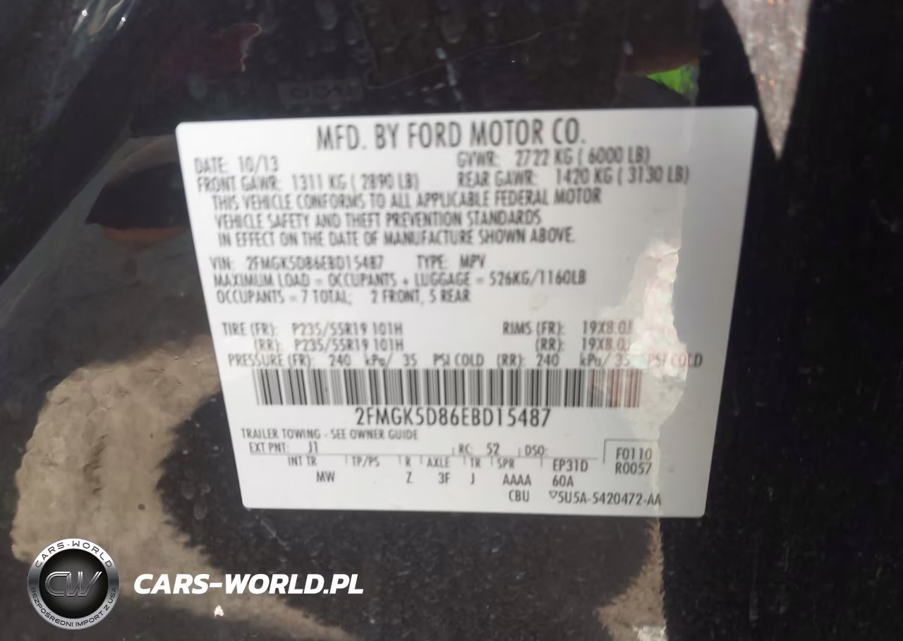 2014 Ford Flex Limited VIN:2FMGK5D86EBD15487 - 9