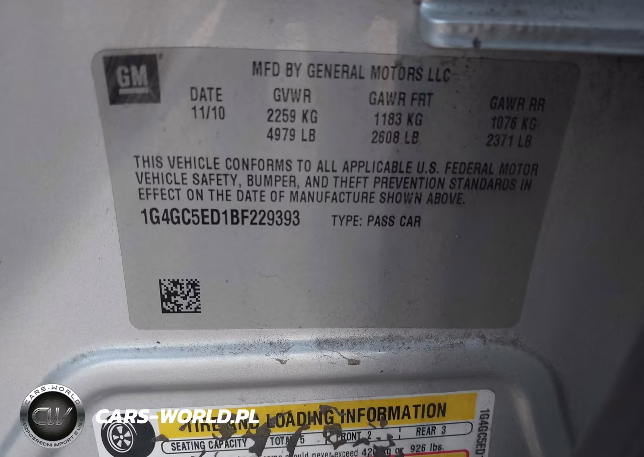 2011 Buick Lacrosse Cxl VIN:1G4GC5ED1BF229393 - 9