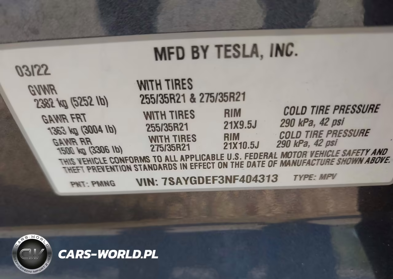 2022 Tesla Model Y Performance Dual Motor All-Wheel Drive VIN:7SAYGDEF3NF404313 - 9