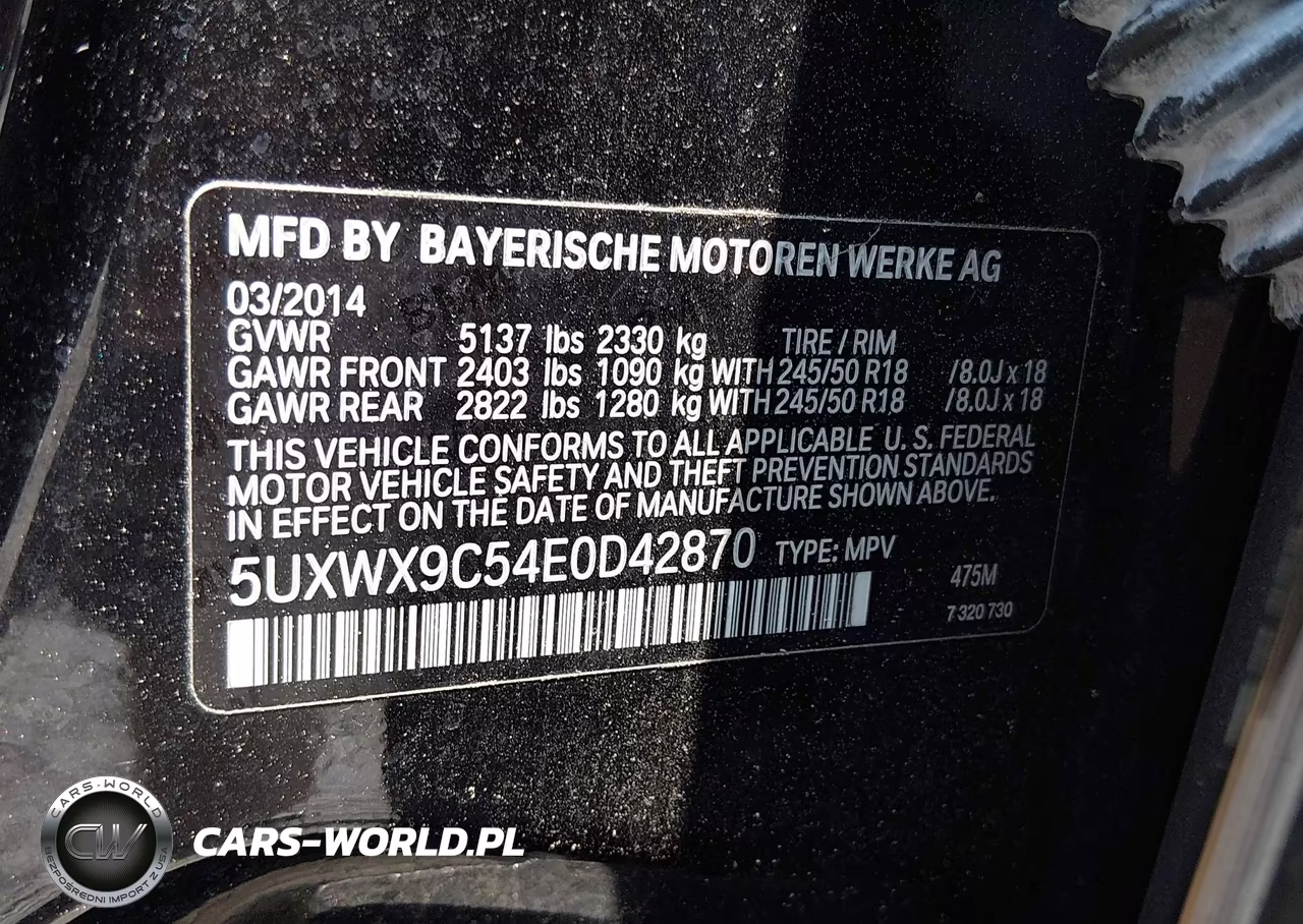 2014 BMW X3 xDrive28I VIN:5UXWX9C54E0D42870 - 9