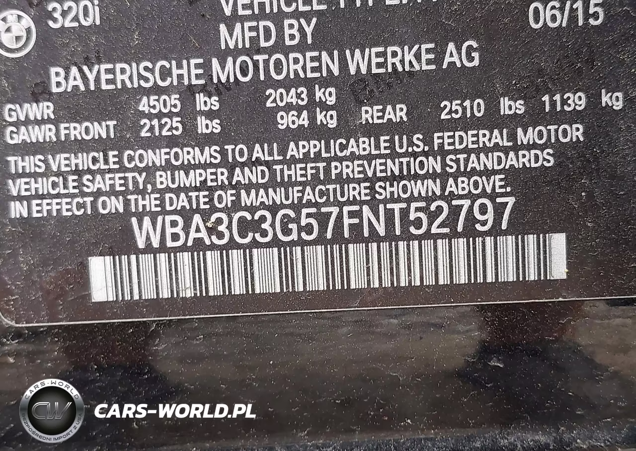 2015 BMW 320I xDrive VIN:WBA3C3G57FNT52797 - 9