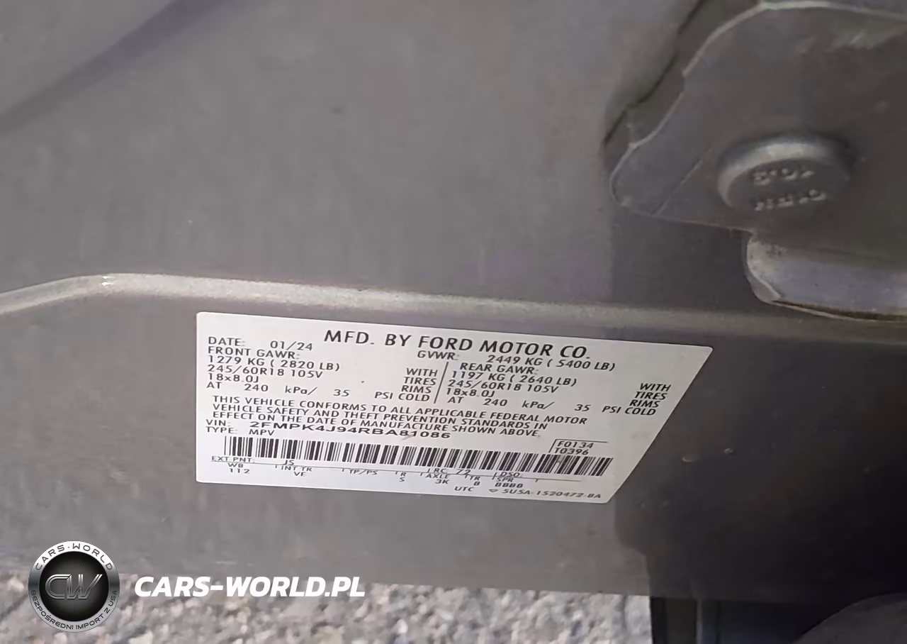 2024 Ford Edge Sel VIN:2FMPK4J94RBA81086 - 9
