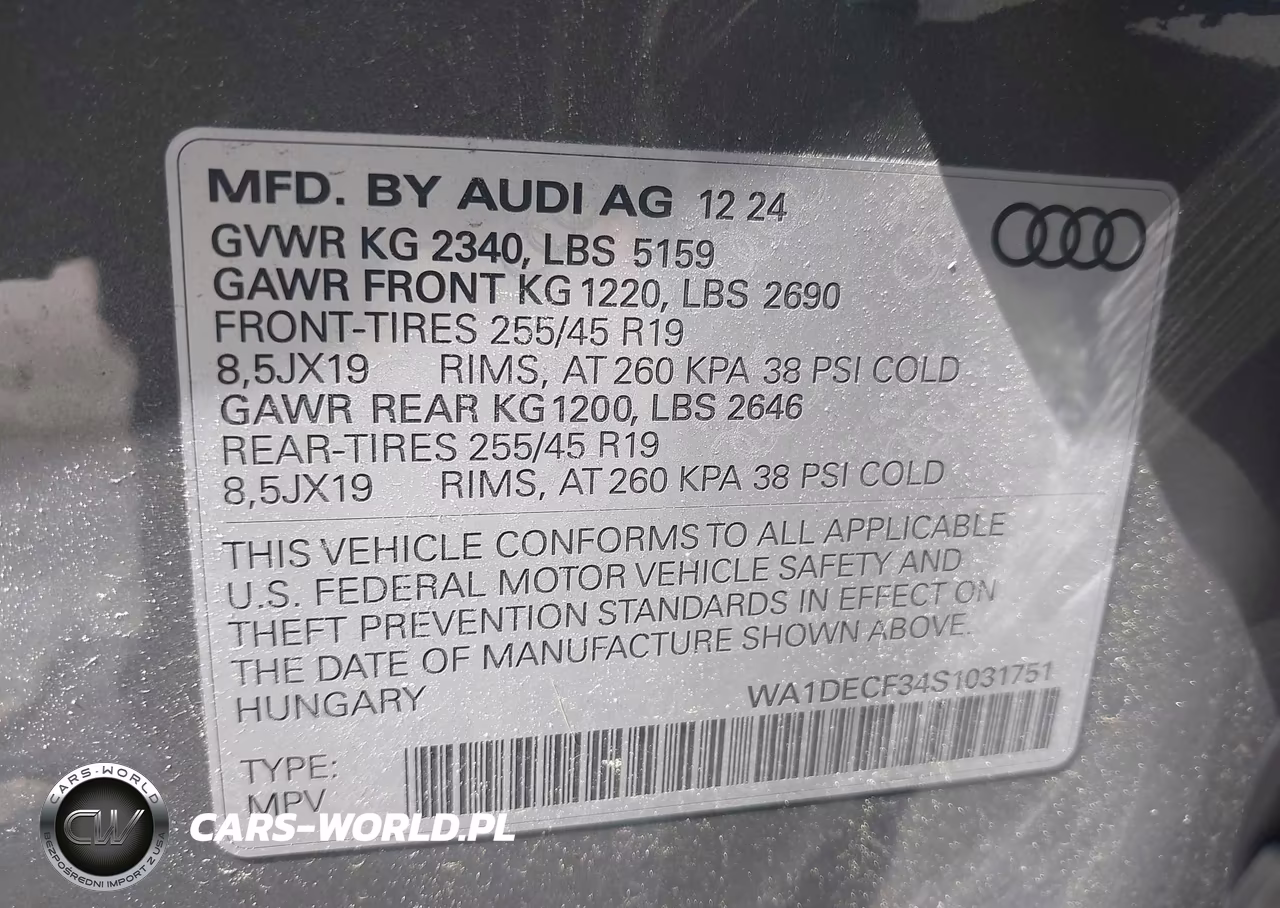 2025 Audi Q3 Premium 45 Tfsi S Line Quattro Tiptronic VIN:WA1DECF34S1031751 - 9