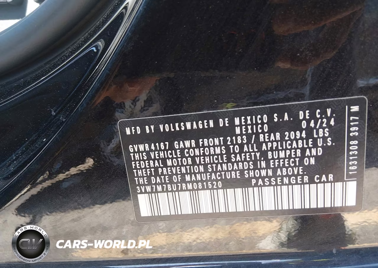 2024 Volkswagen Jetta 1.5T Se VIN:3VW7M7BU7RM081520 - 9