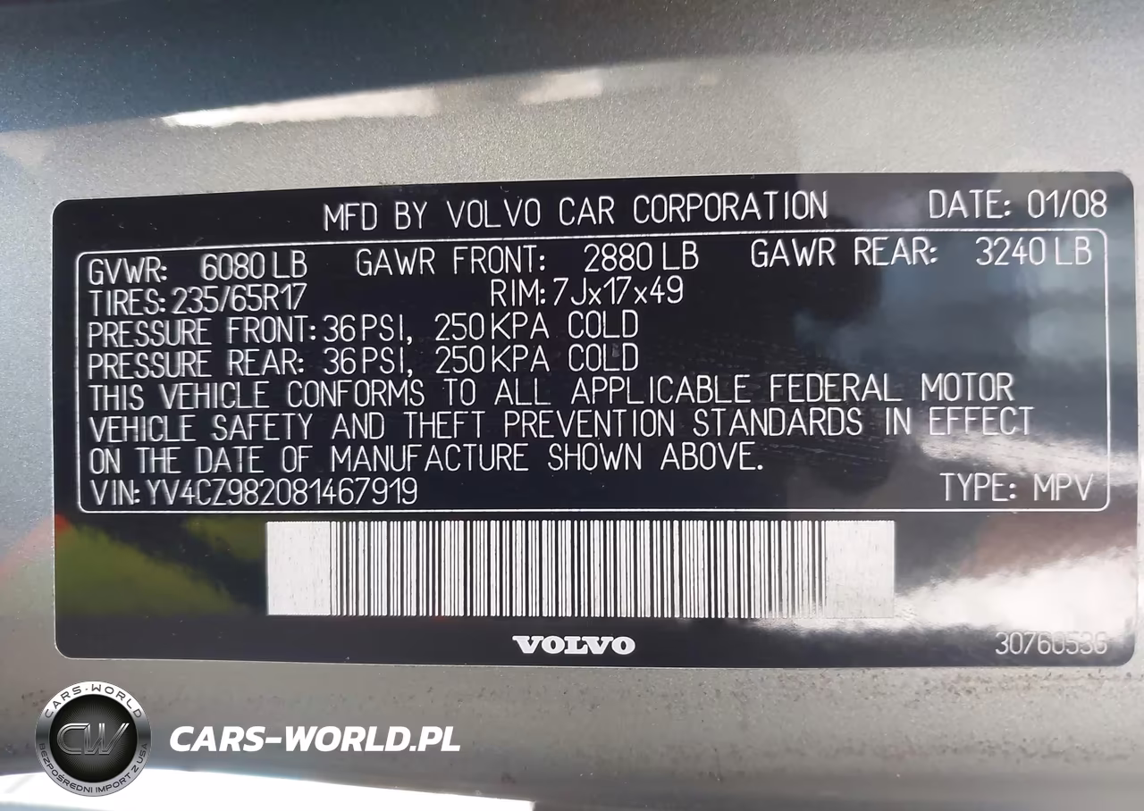 2008 Volvo Xc90 3.2 VIN:YV4CZ982081467919 - 9