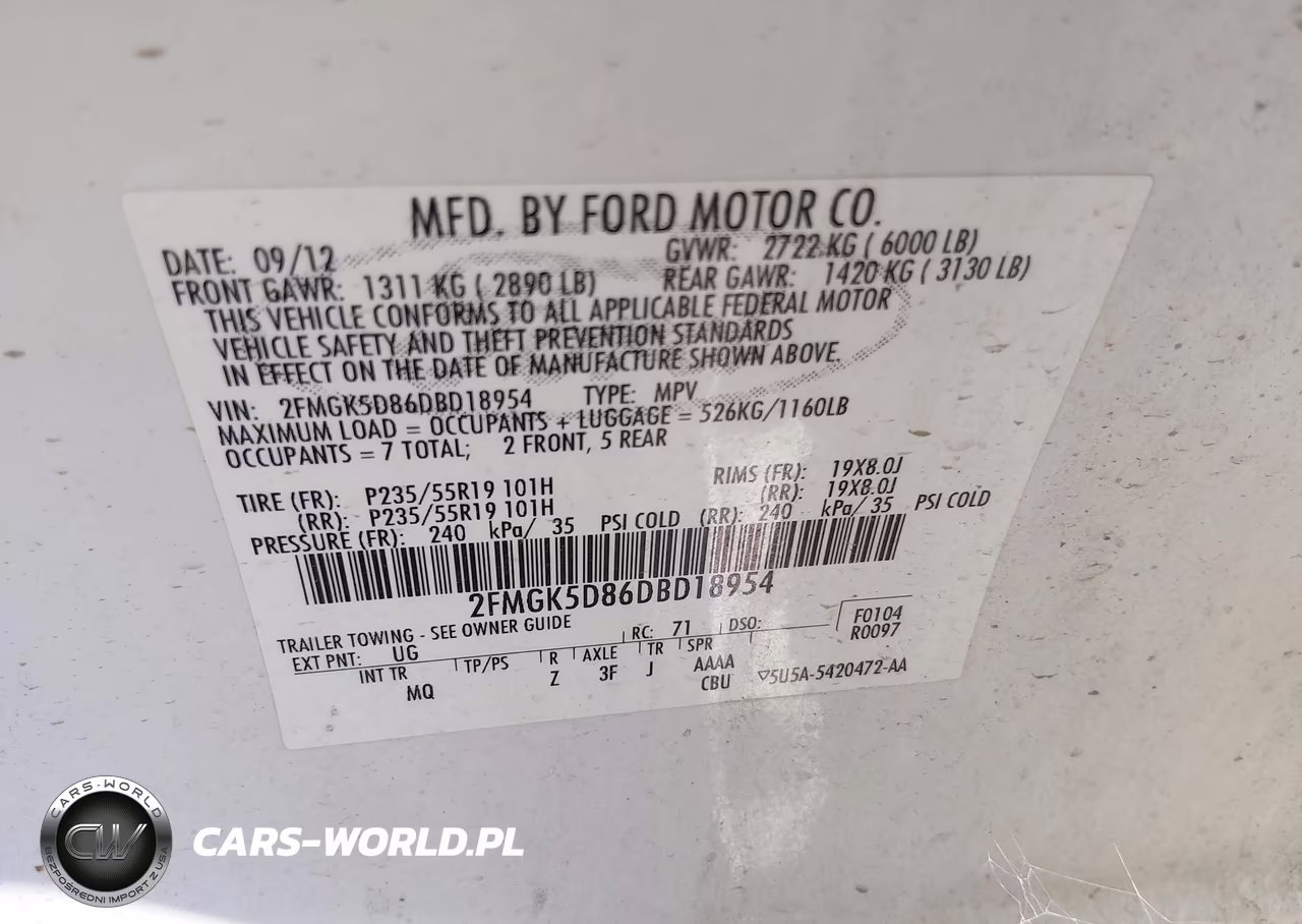 2013 Ford Flex Limited VIN:2FMGK5D86DBD18954 - 9