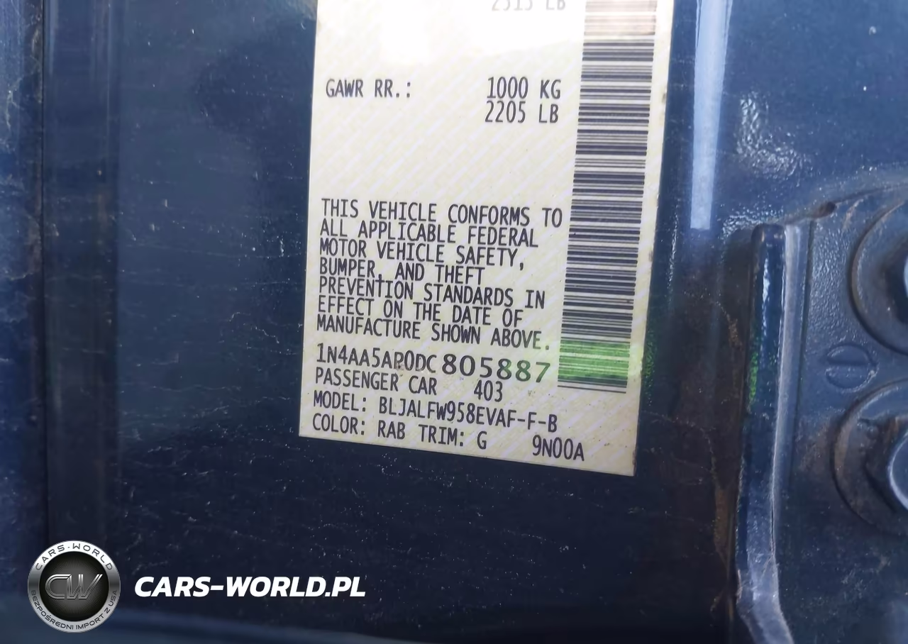 2013 Nissan Maxima 3.5 Sv VIN:1N4AA5AP0DC805887 - 9