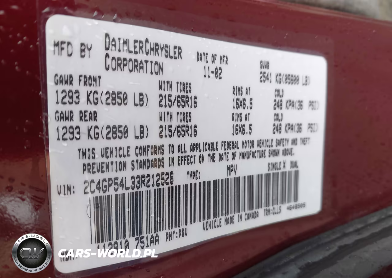 2003 Chrysler Town & Country Lxi VIN:2C4GP54L33R212526 - 9