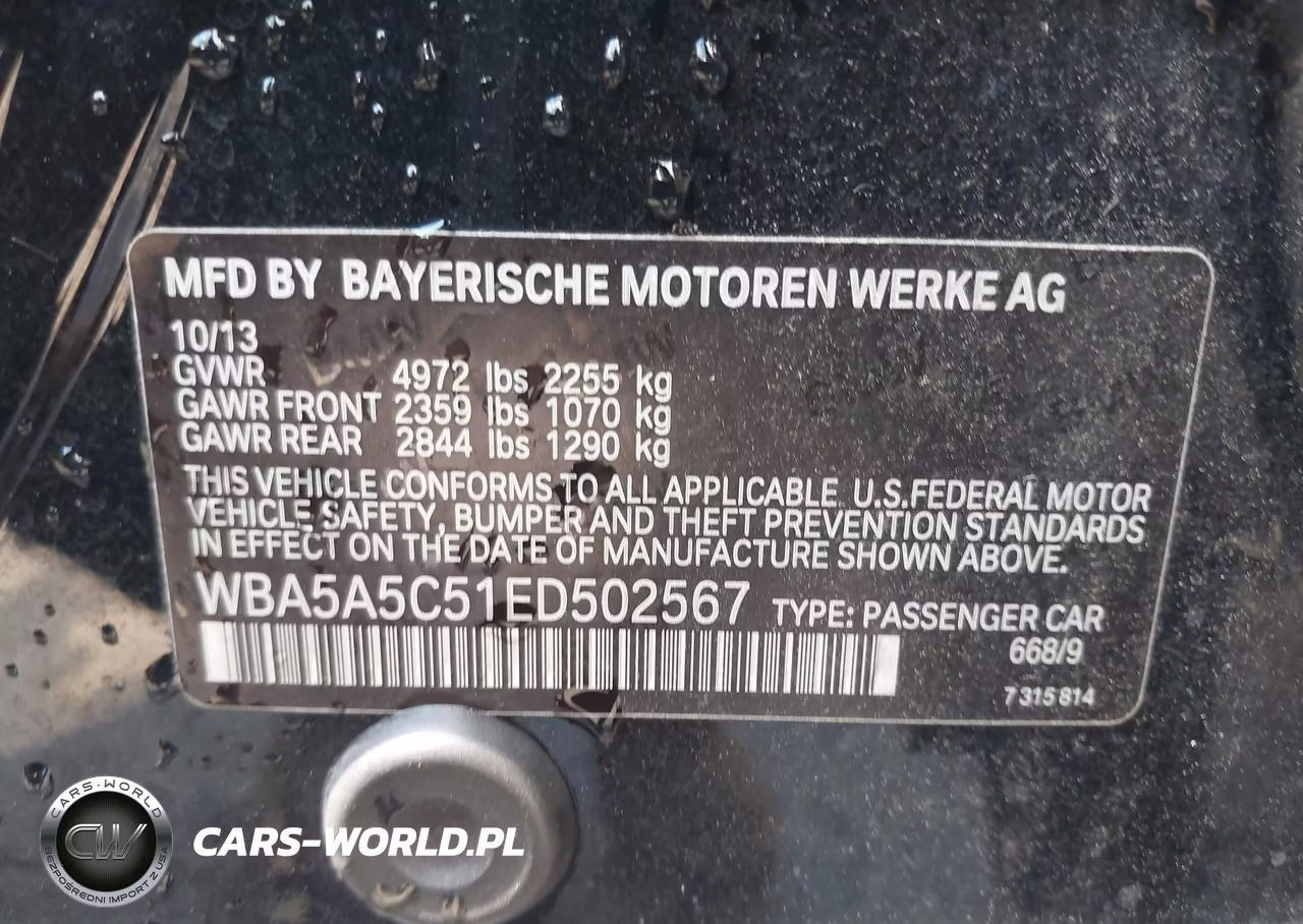 2014 BMW 528I VIN:WBA5A5C51ED502567 - 9