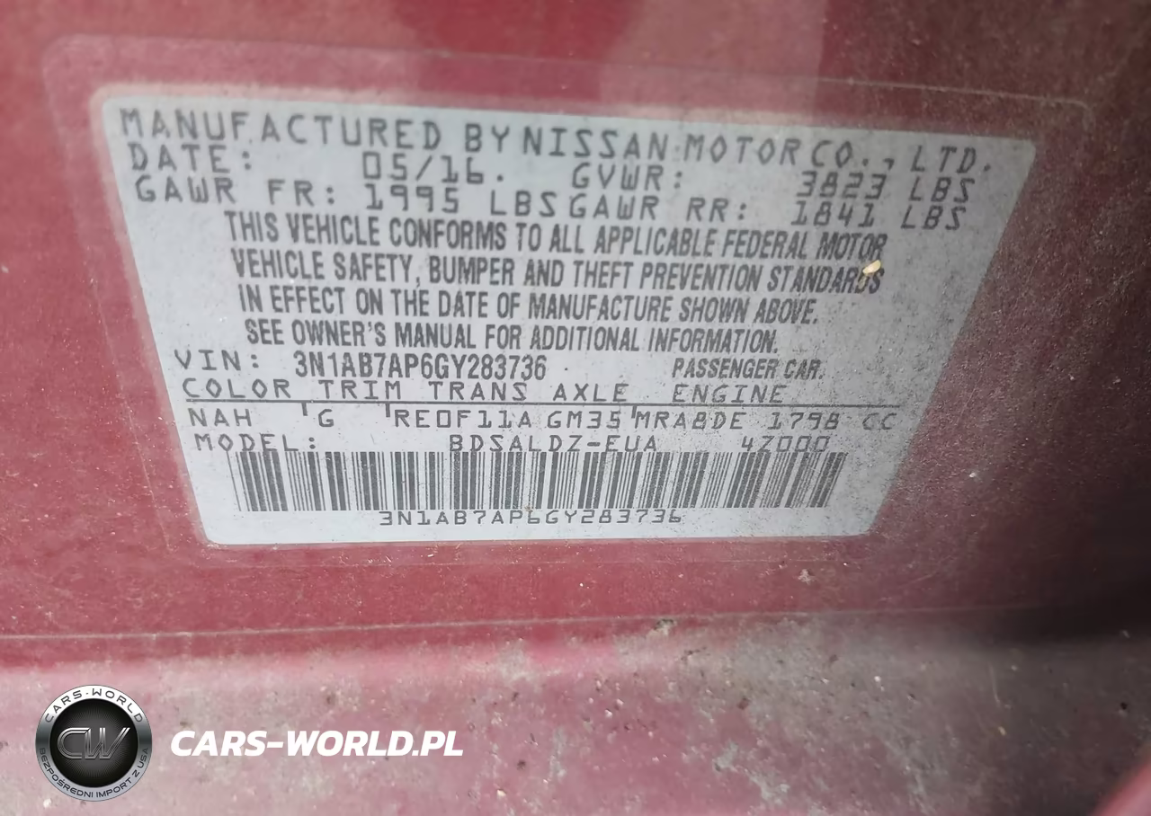 2016 Nissan Sentra Sv VIN:3N1AB7AP6GY283736 - 9