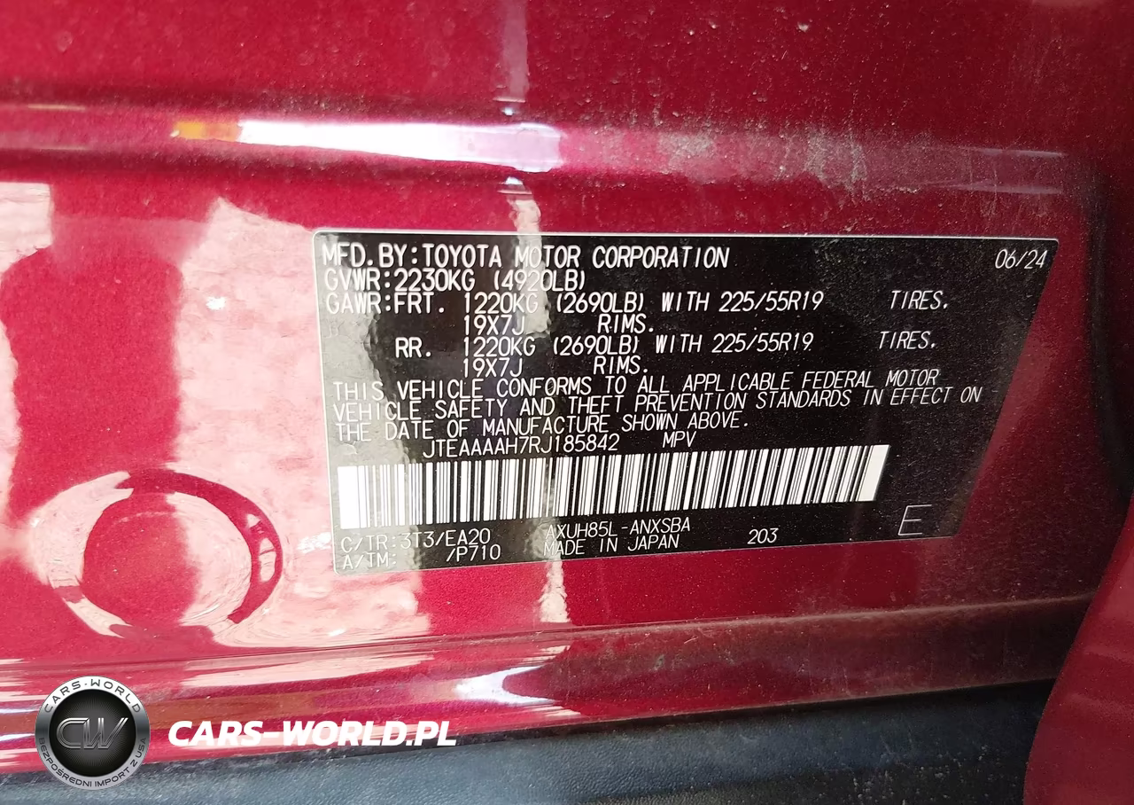 2024 Toyota Venza Limited VIN:JTEAAAAH7RJ185842 - 9