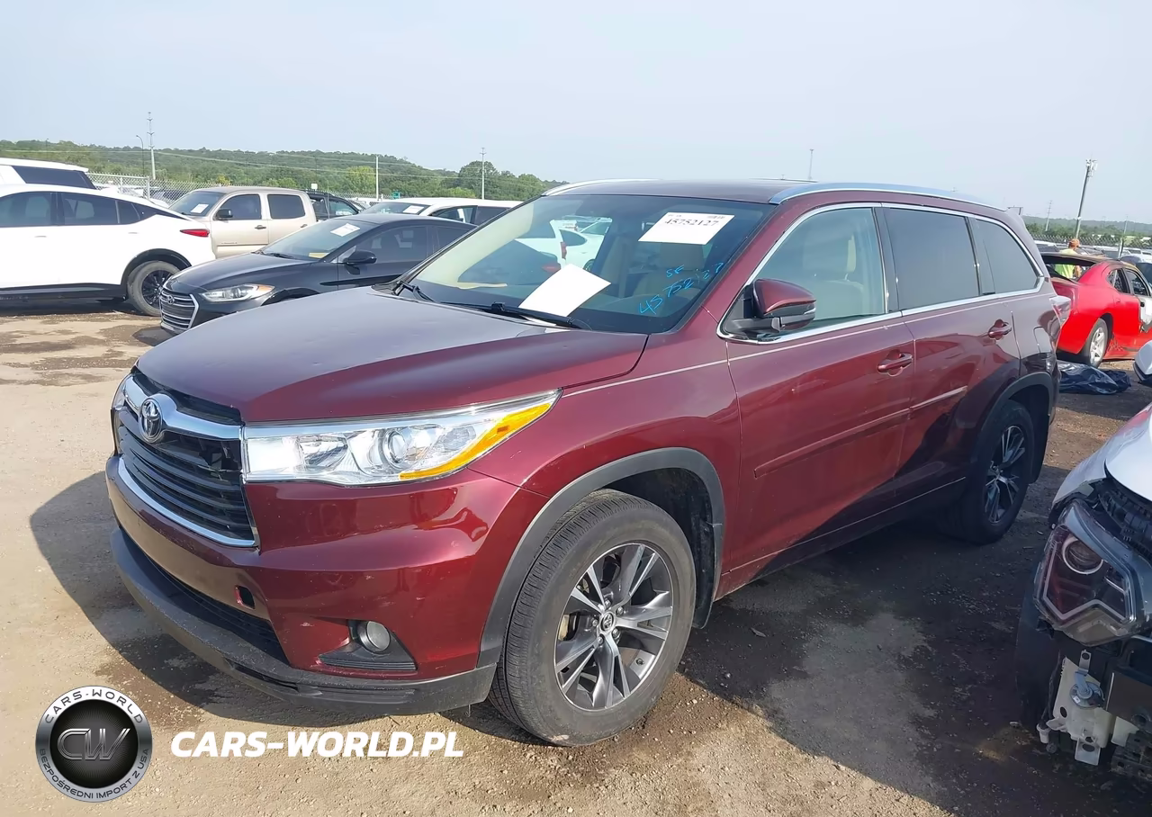 2016 Toyota Highlander Xle V6 VIN:5TDJKRFH1GS260916 - 2