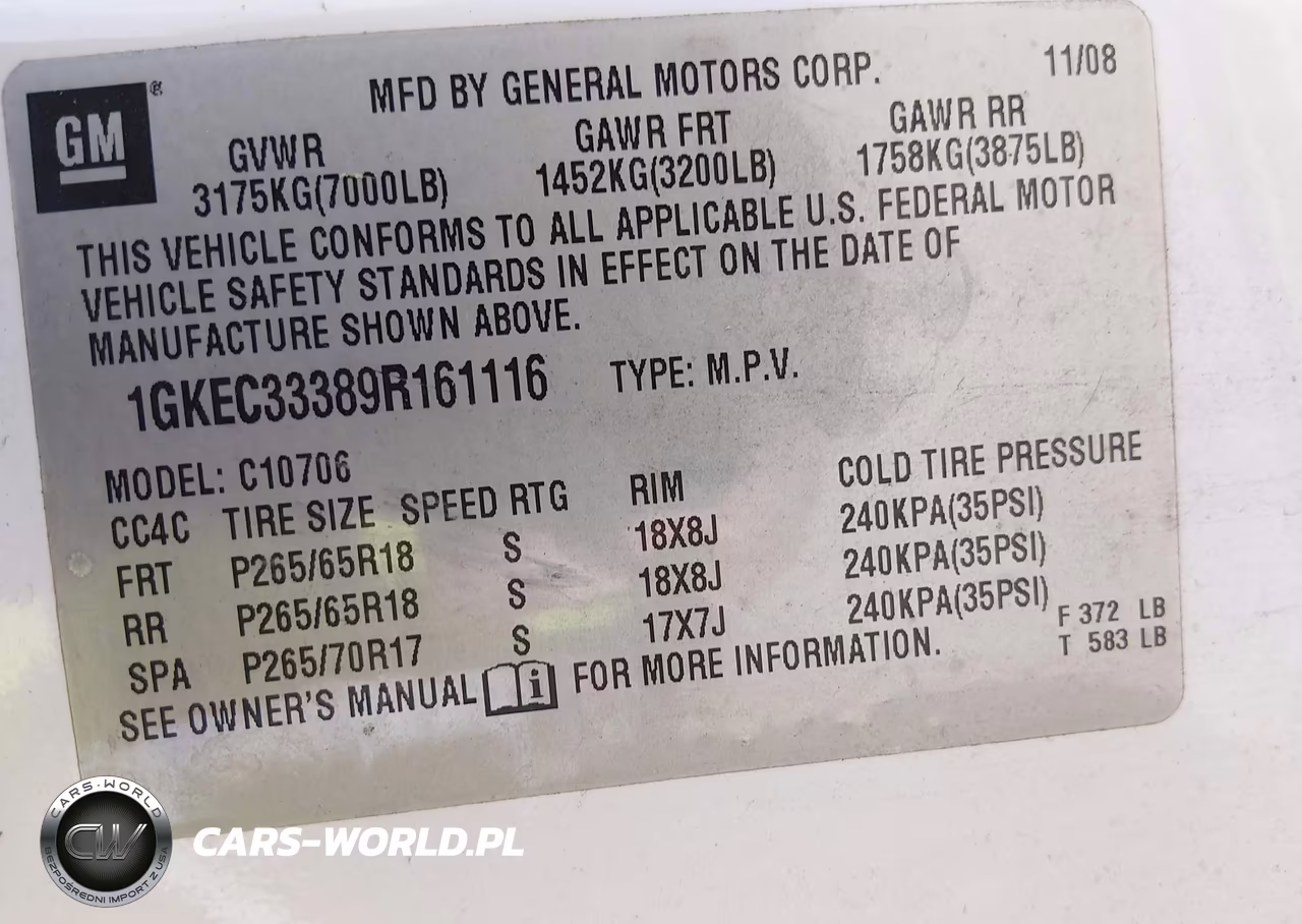2009 GMC Yukon Slt1 VIN:1GKEC33389R161116 - 9